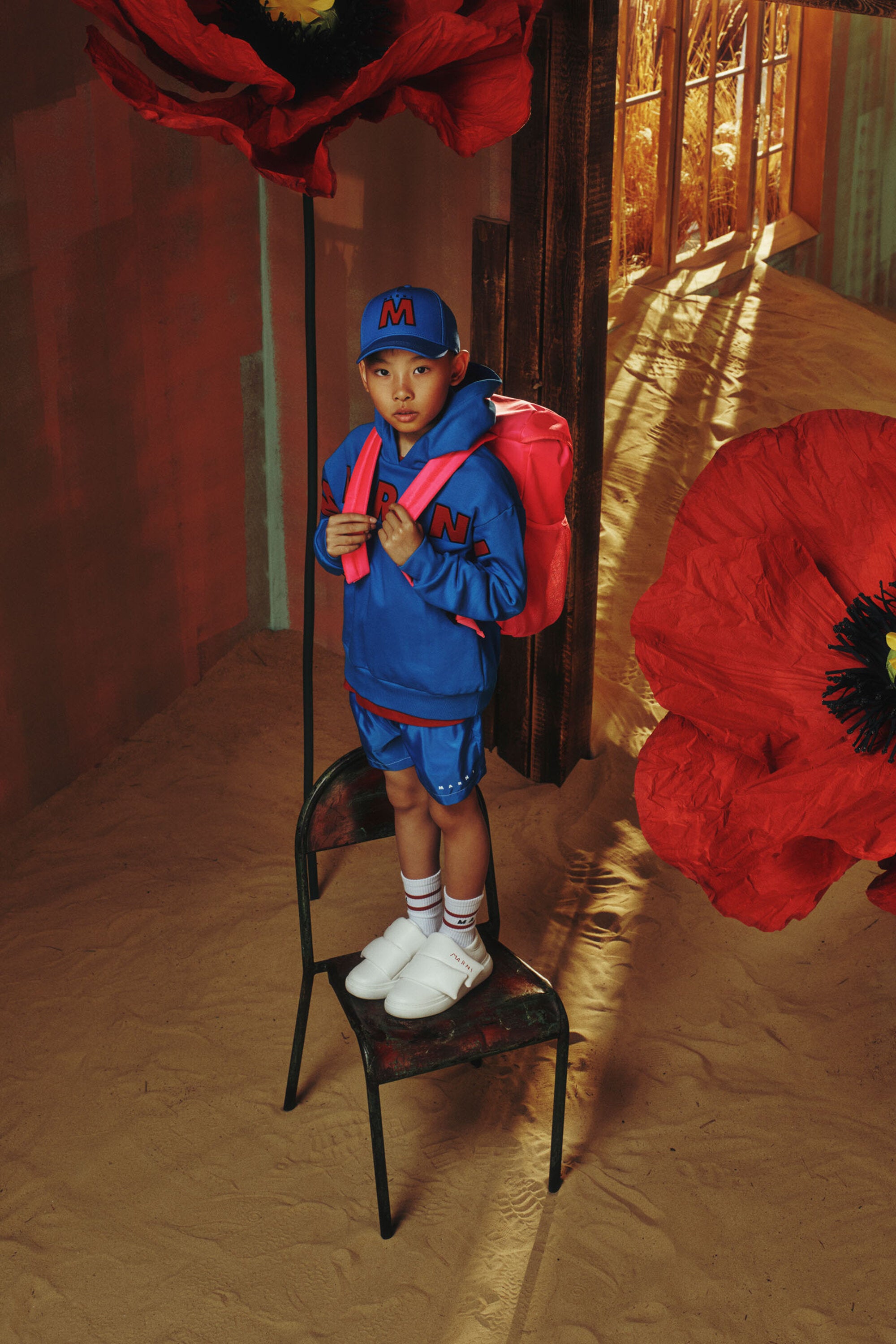 Marniのパッチロゴが刺繍されたフード付きスウェットシャツ