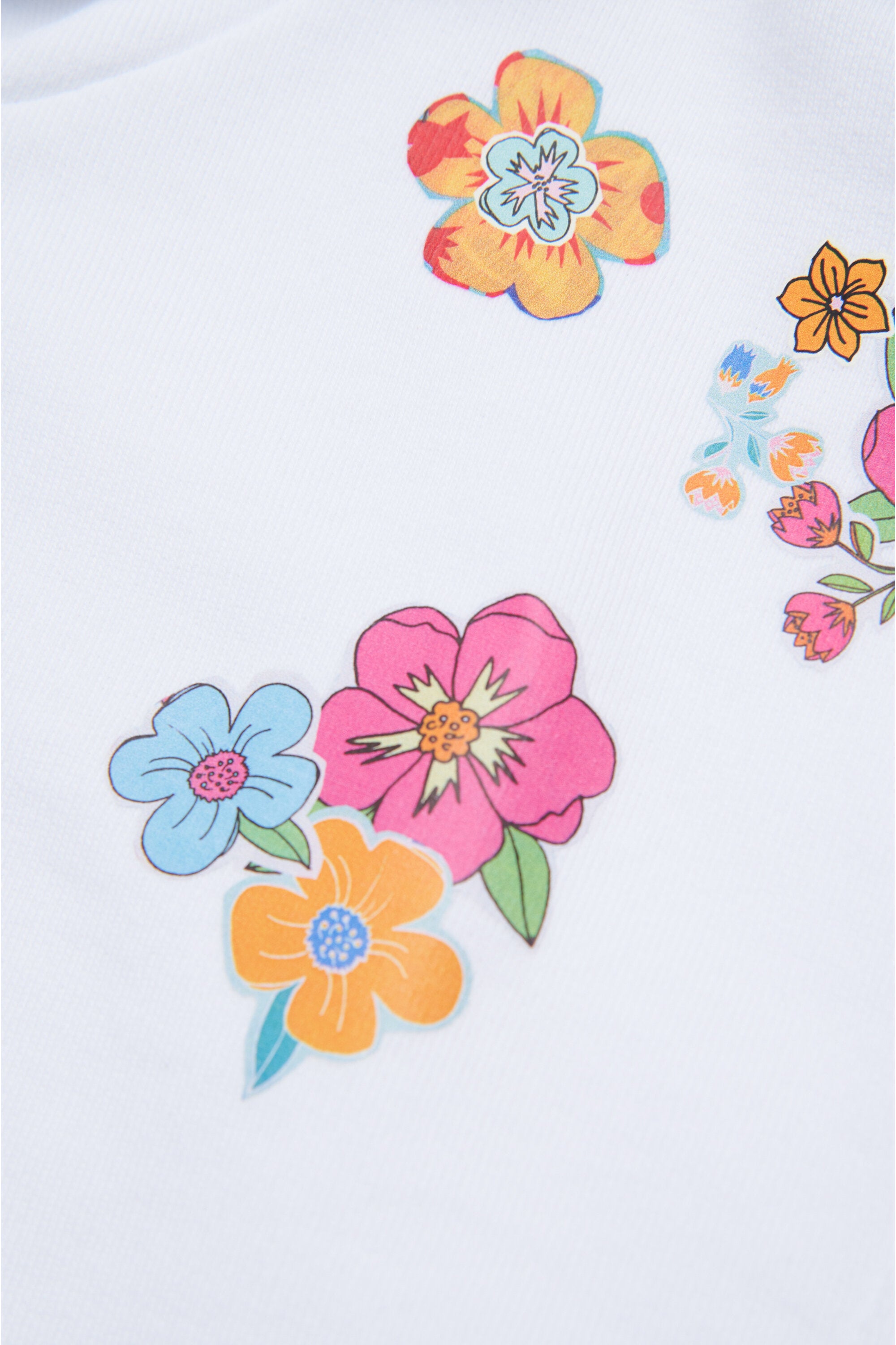 花柄の卵型スウェットシャツ