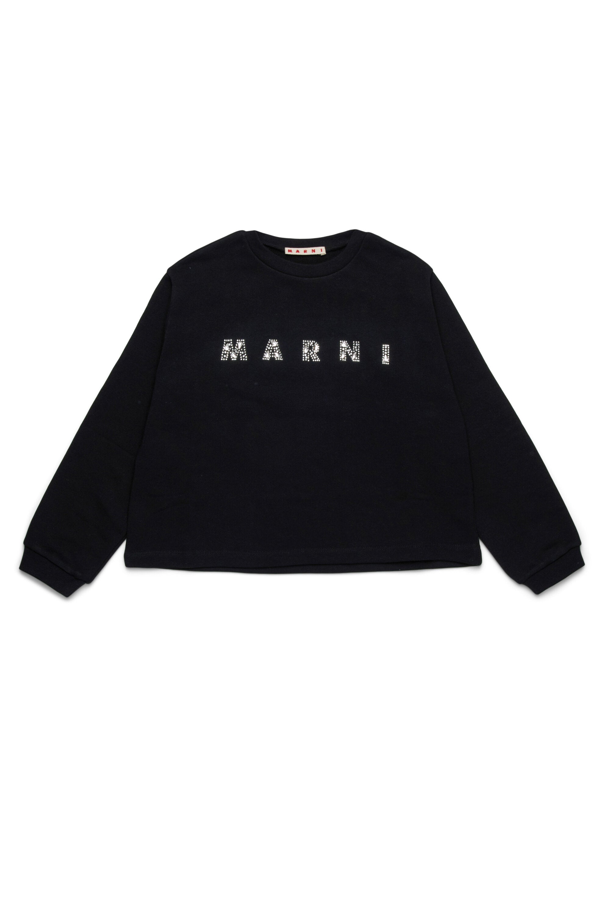 クルーネック スウェットシャツ ラインストーン ブランド