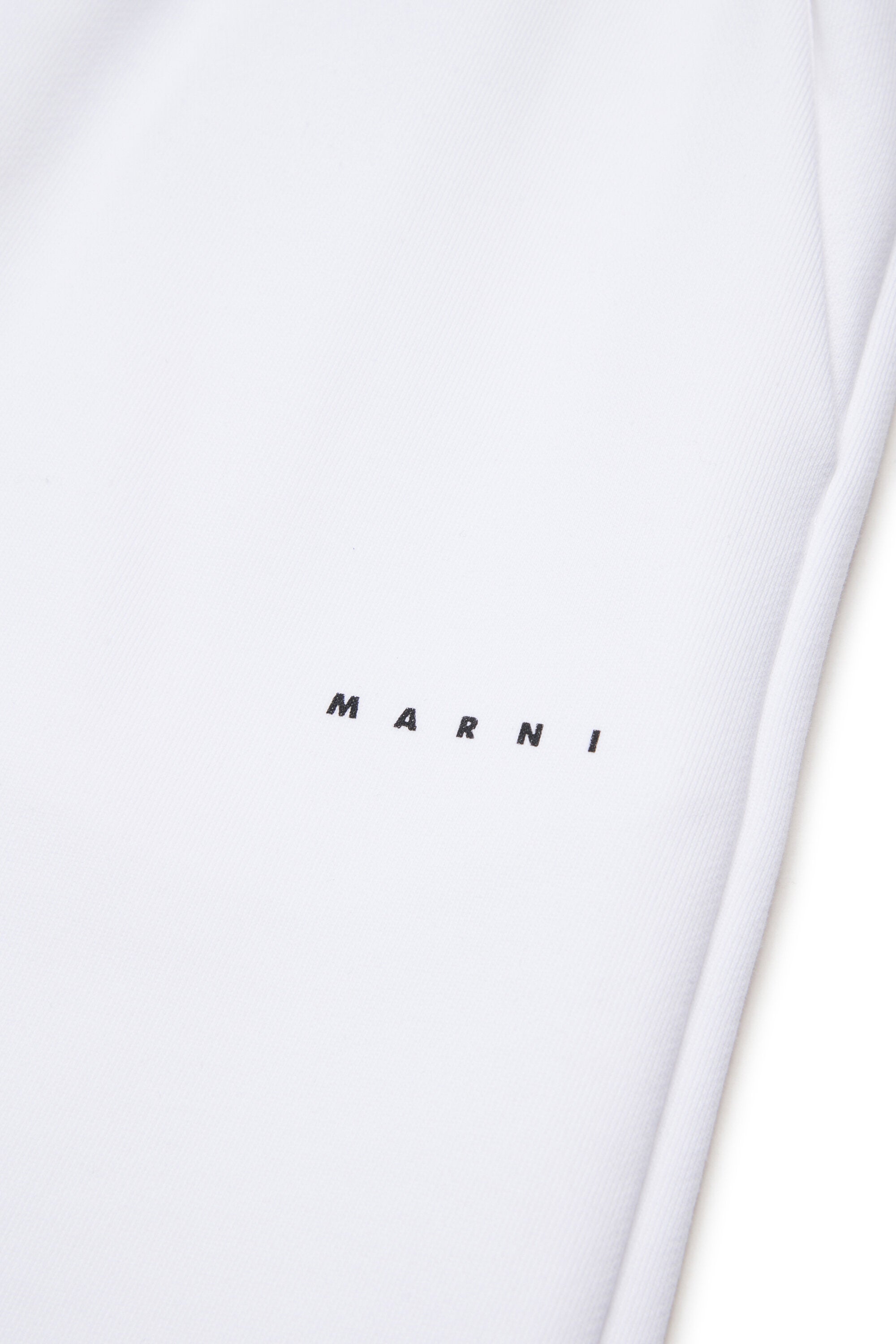 Branded fleece wide-leg pants