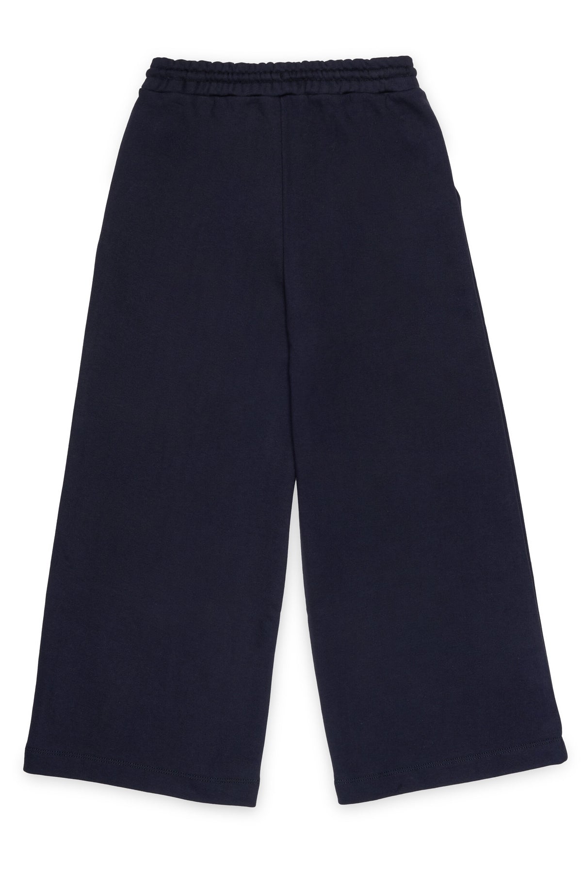 Branded fleece wide-leg pants