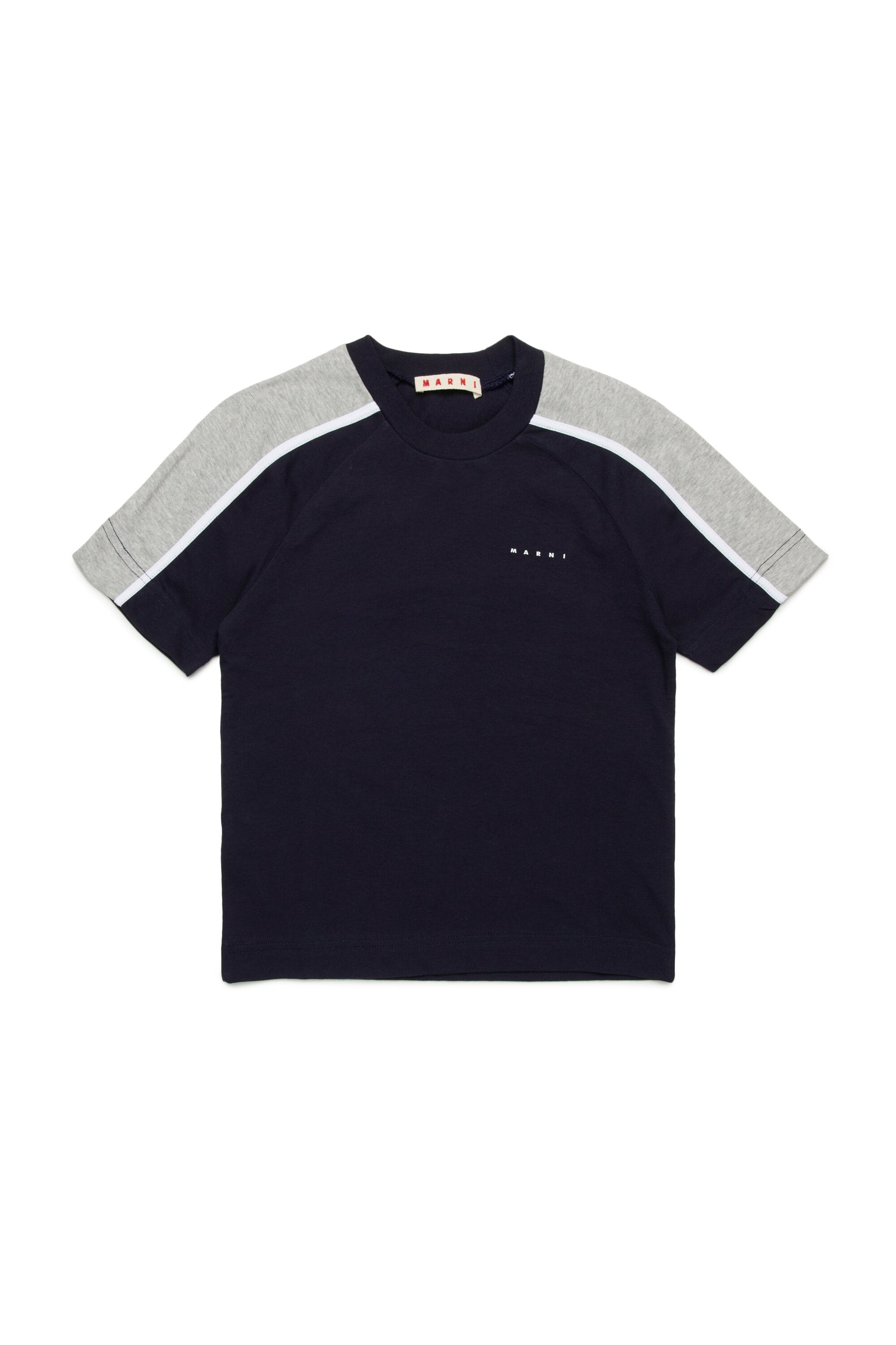 カラーブロック・ディテールのTシャツ