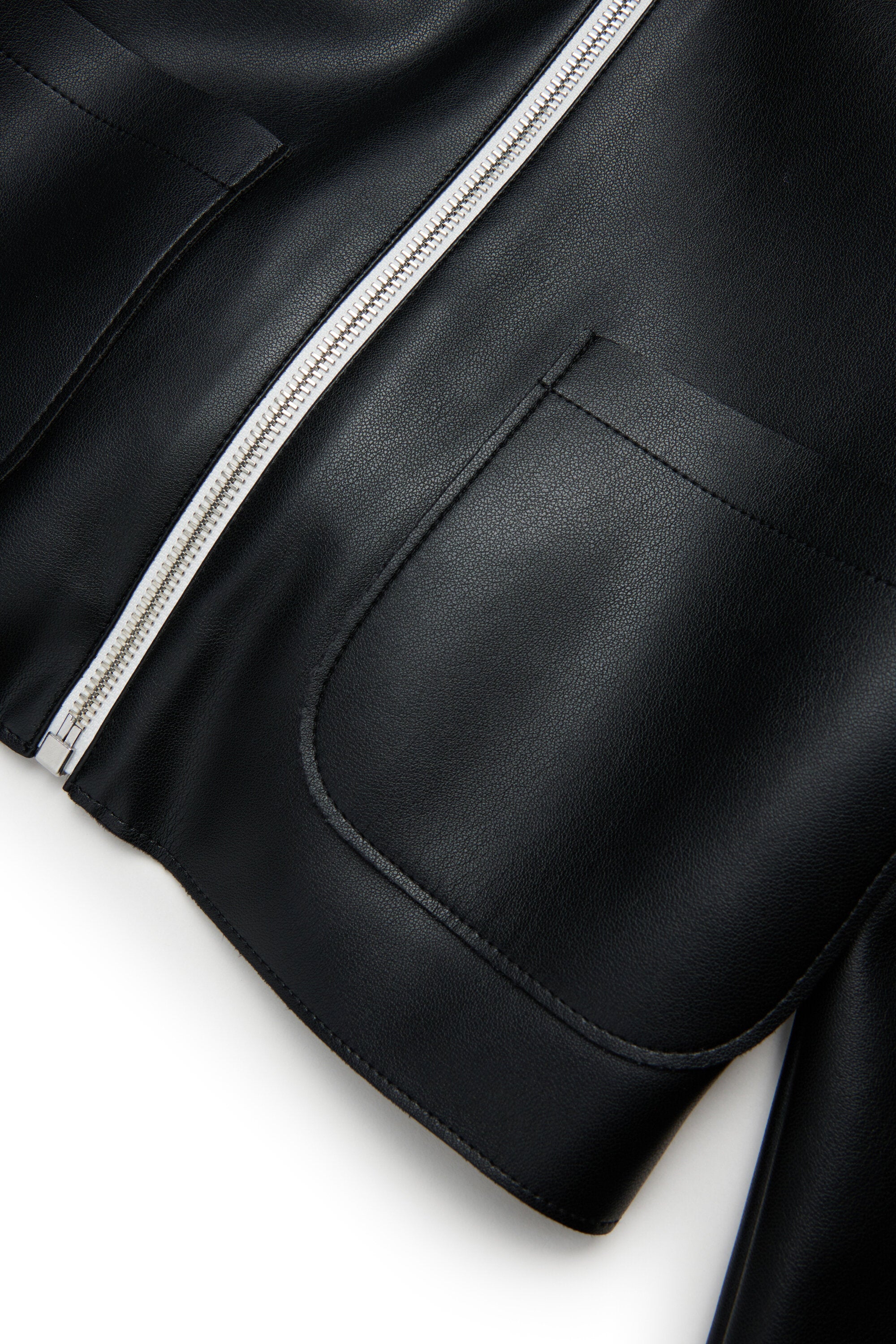 Coated fabric jacket with logo