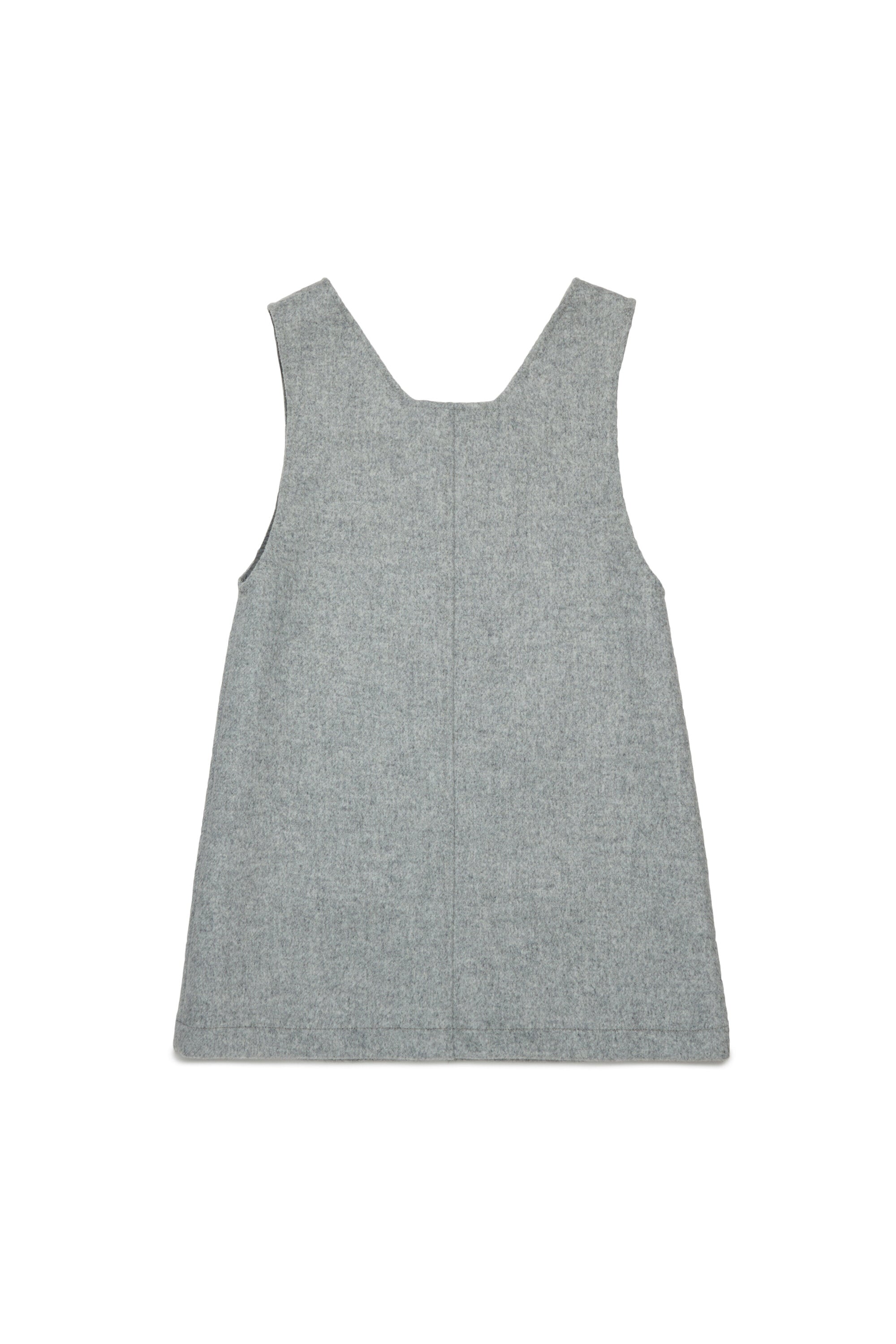 ウール混ミニノースリーブドレス