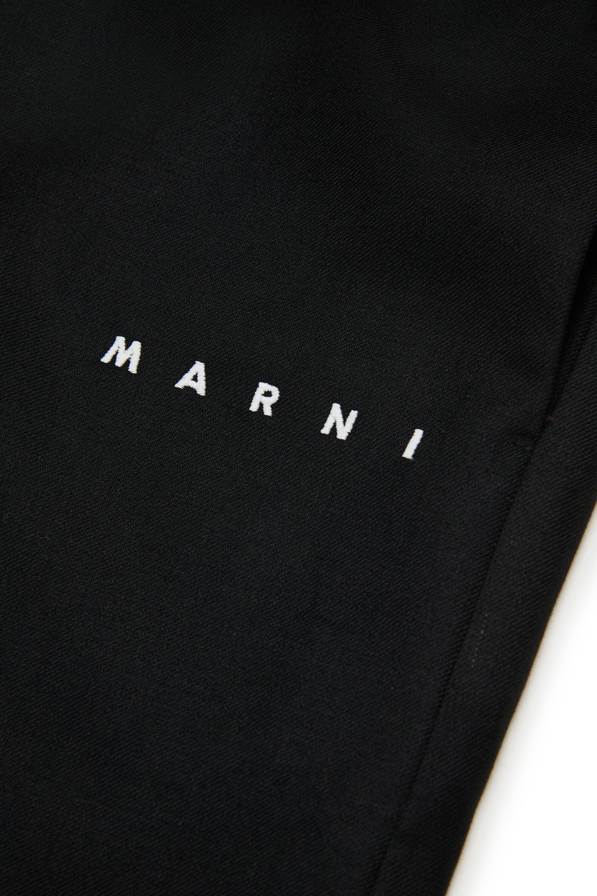 ロゴ入りフランネル・ワイドパンツ