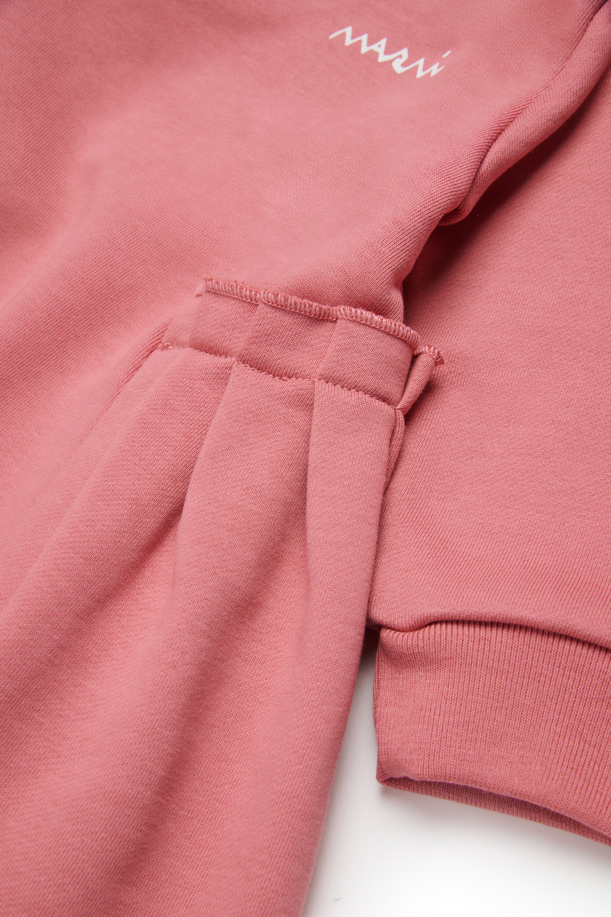 フラウンス付きフリース・ミディ・ドレス