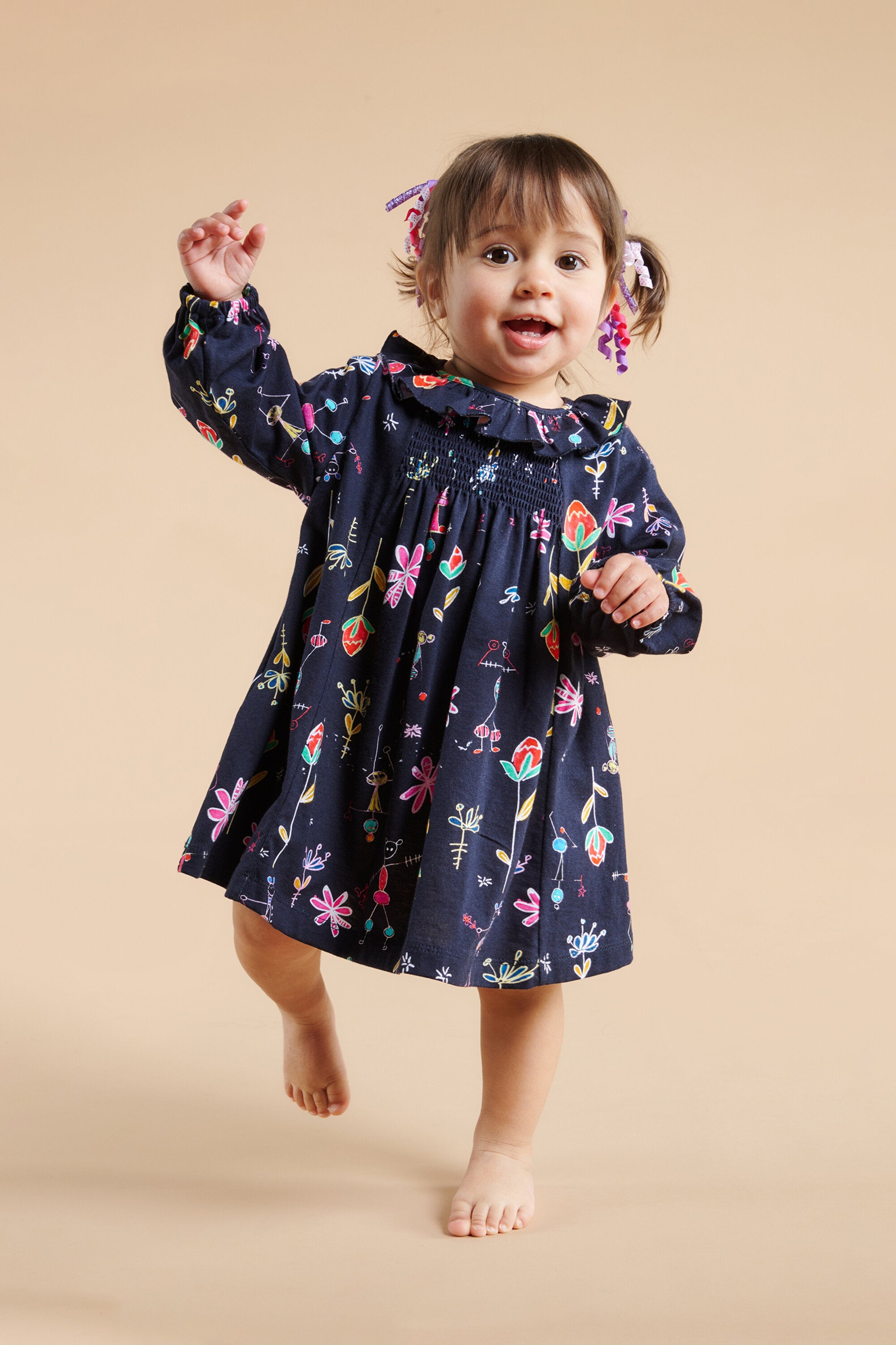 Nutcrackerの総柄ジャージーショートドレス