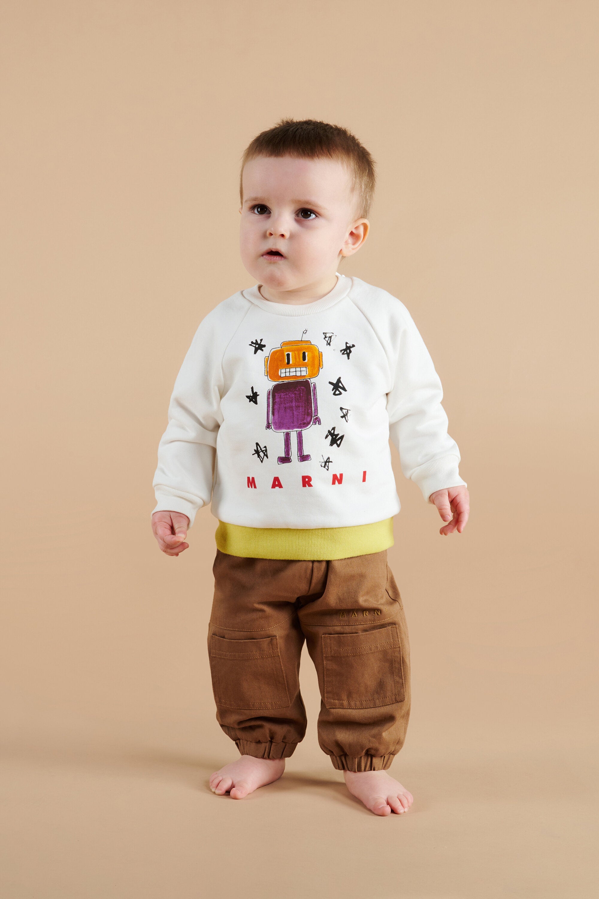 Crew-neck sweatshirt with Galaxy print