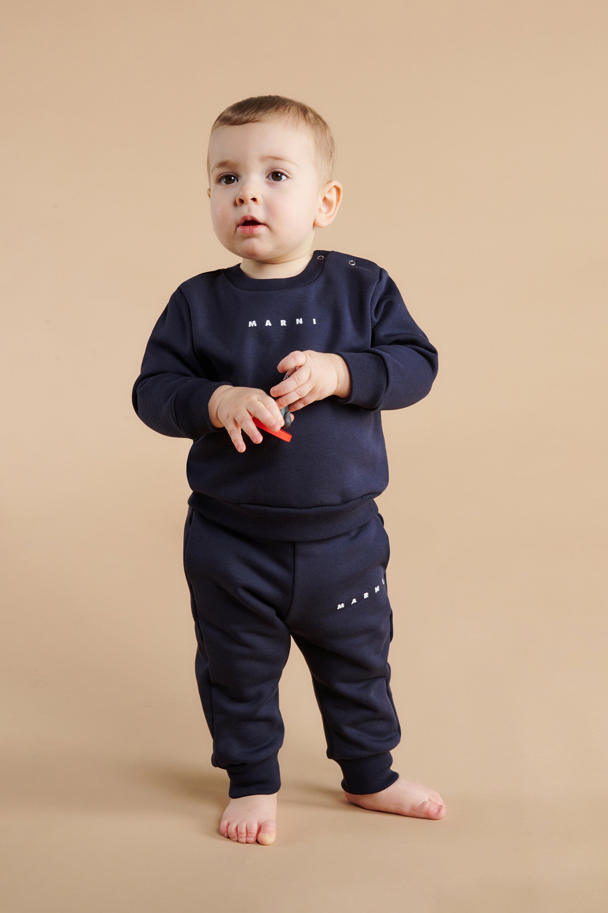 Marniロゴクルーネックスウェットシャツ