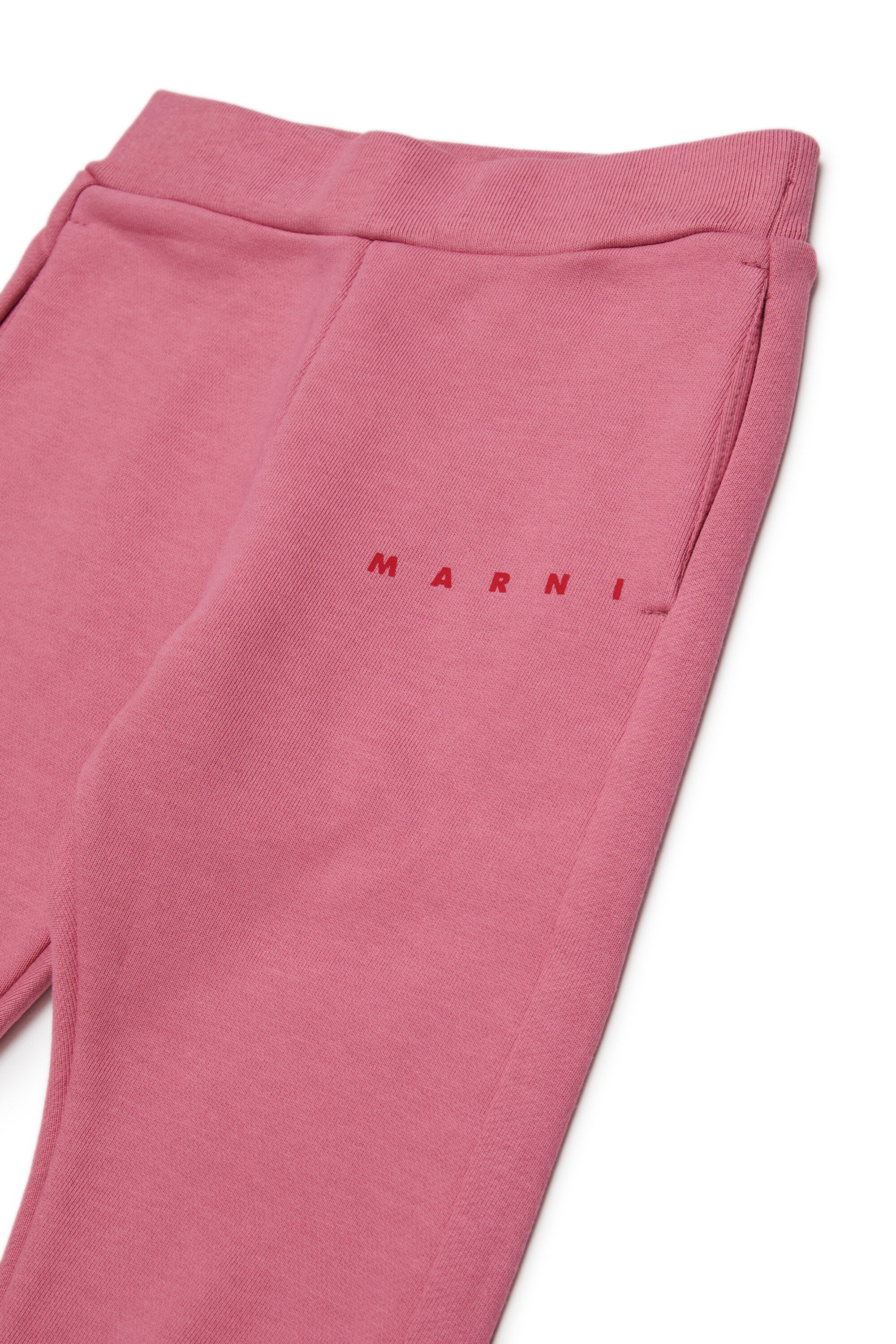 Fleece jogger pants with logo