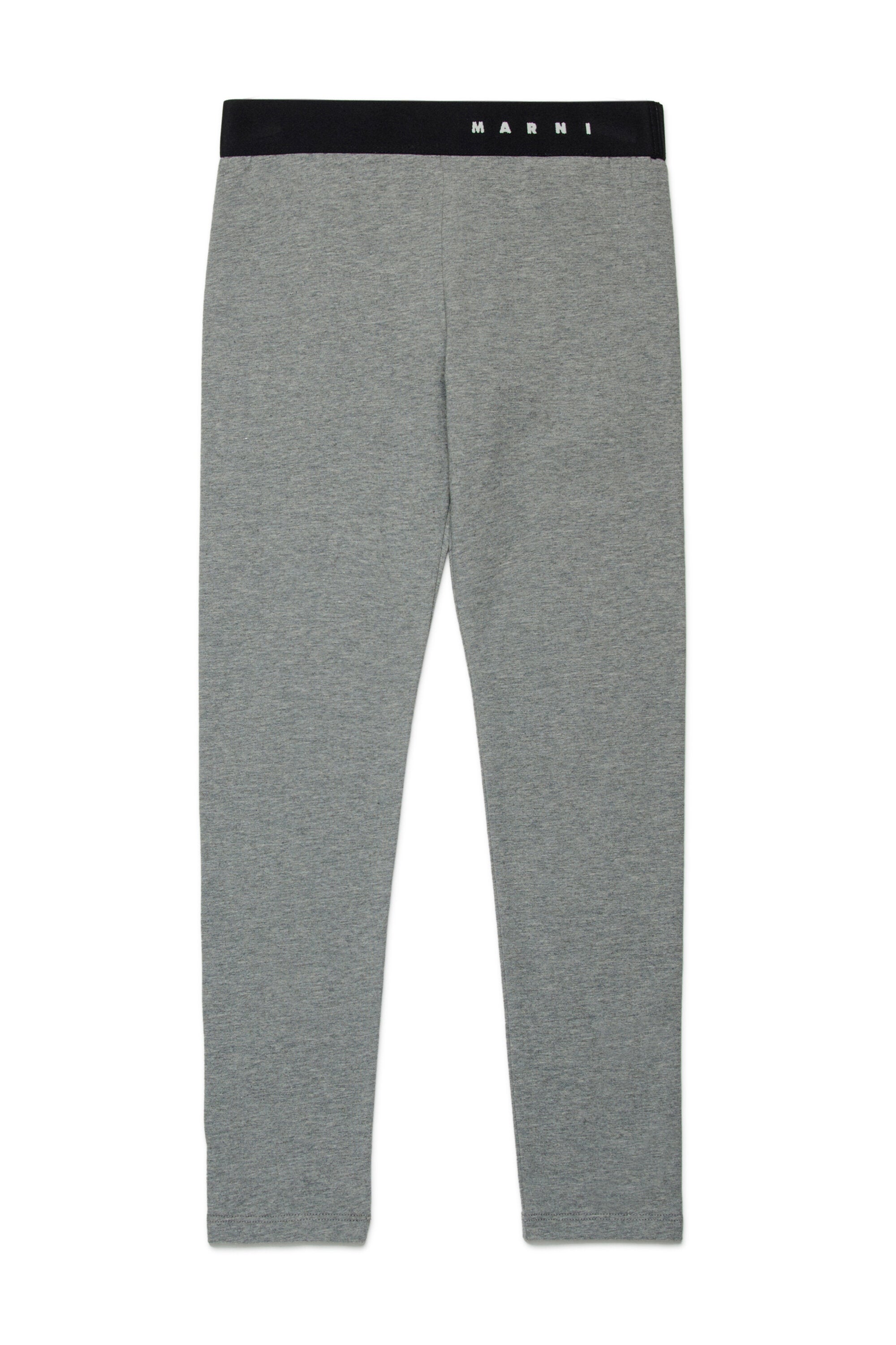 ロゴ入り伸縮性レギンスパンツ