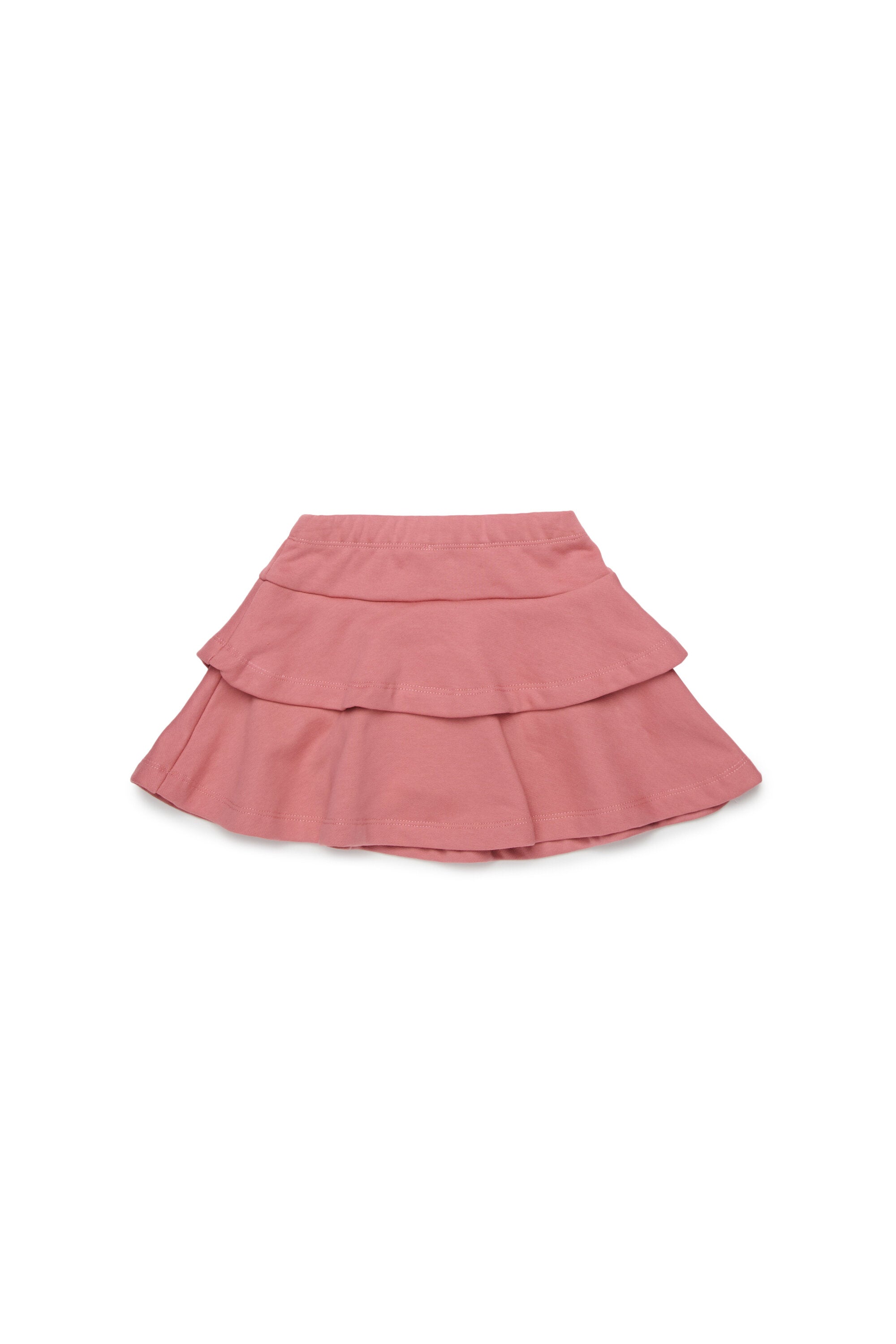Fleece short flounced skirt