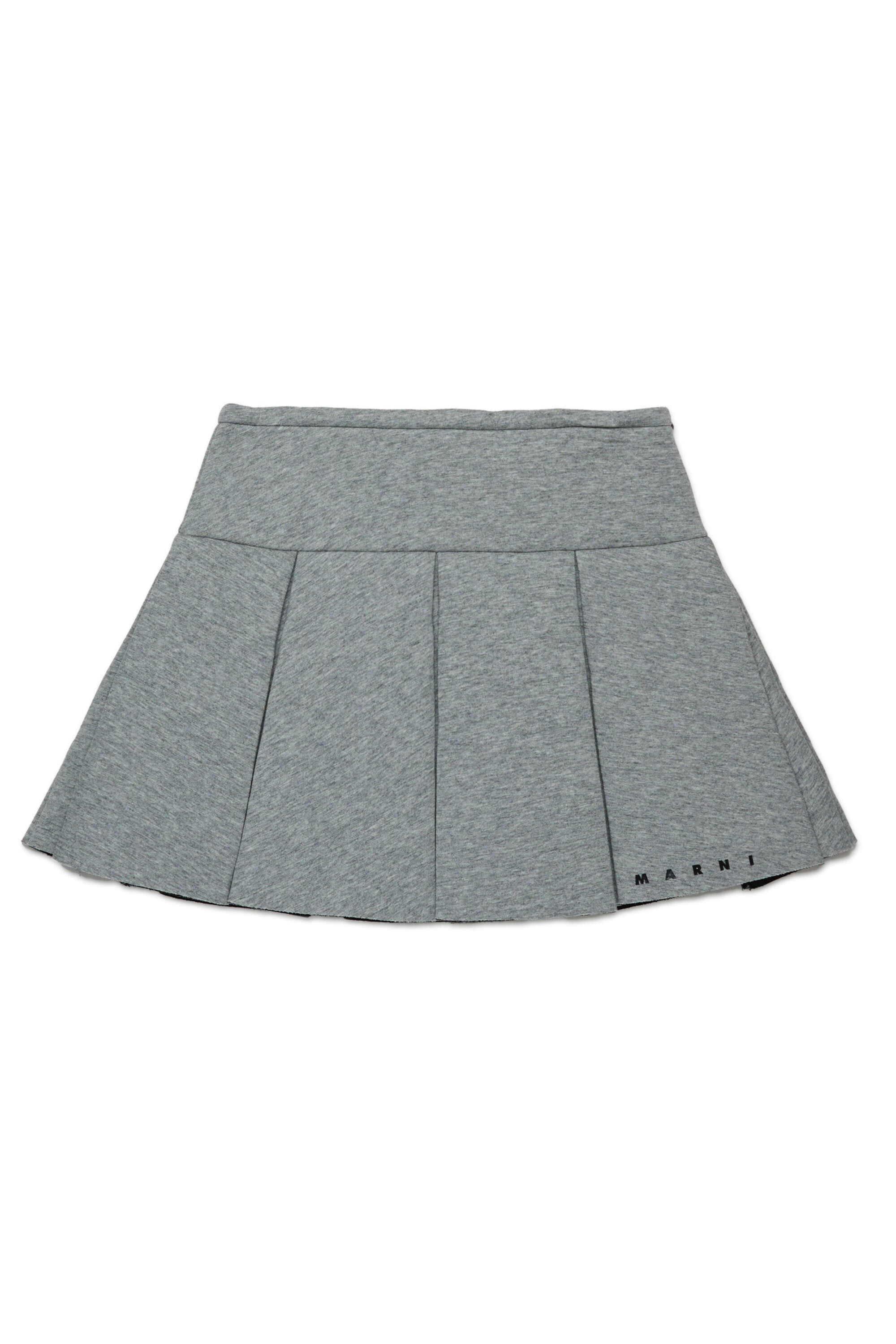 Neoprene flounced mini skirt