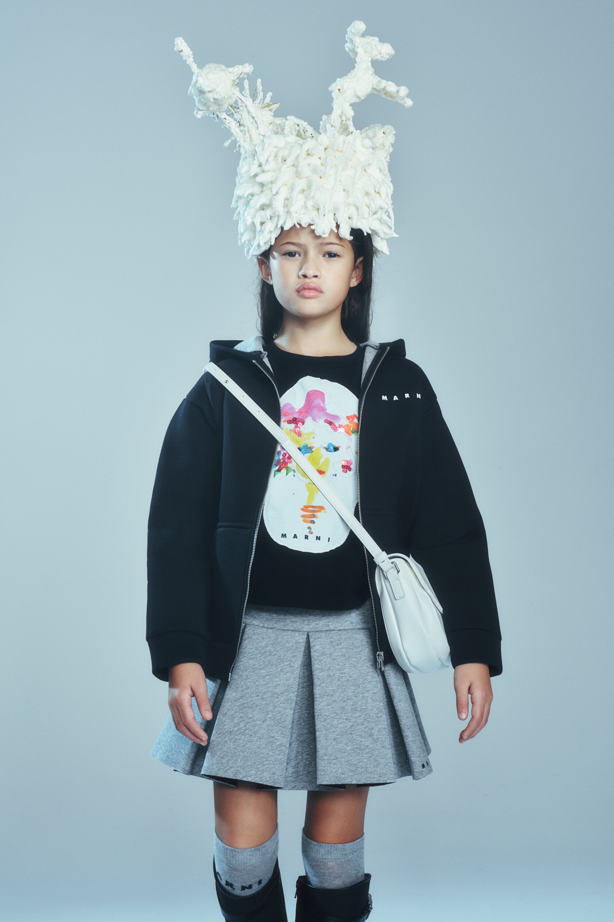 ネオプレーン・フラウンス・ミニスカート