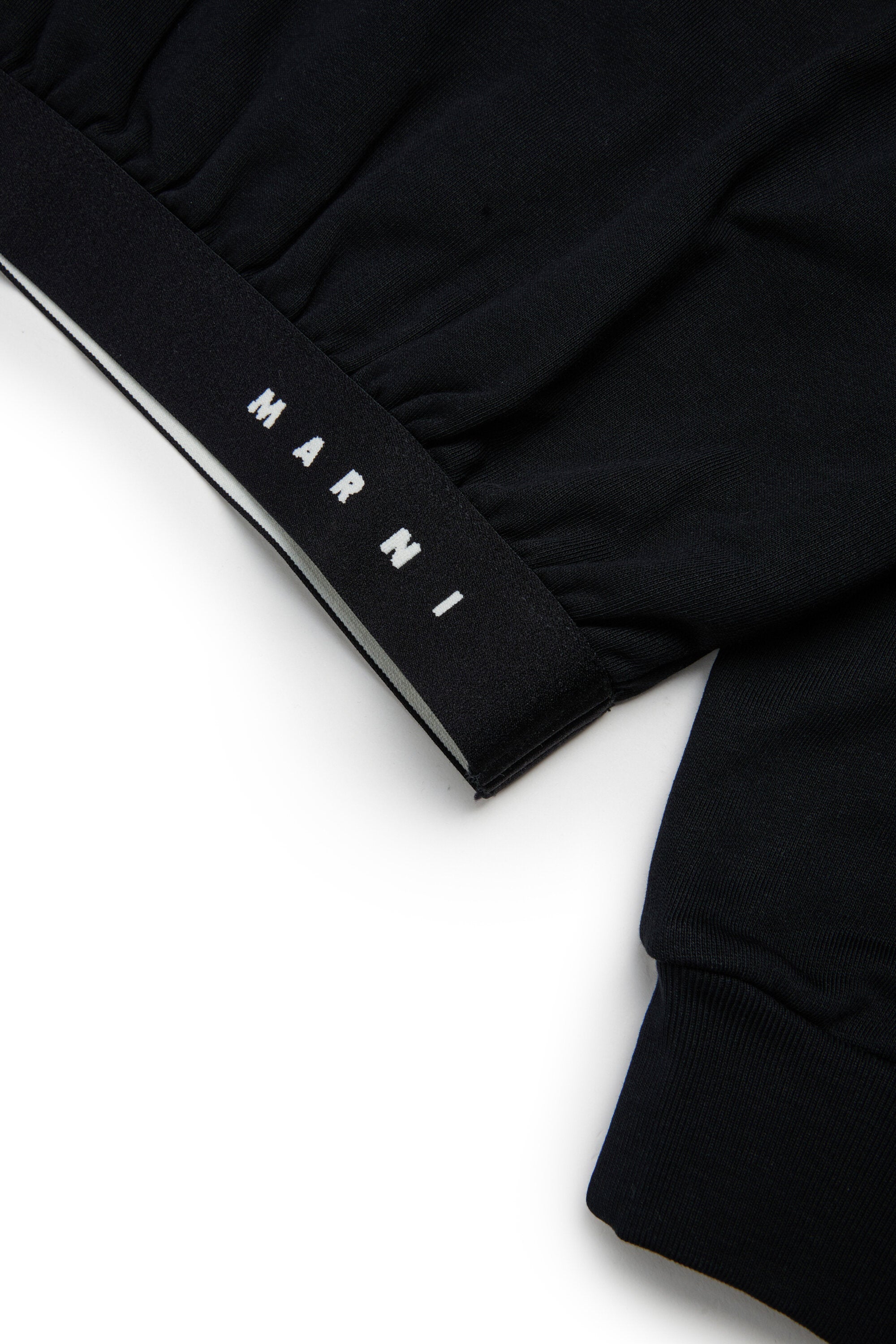 ロゴ入りゴム入りフード付きスウェットシャツ