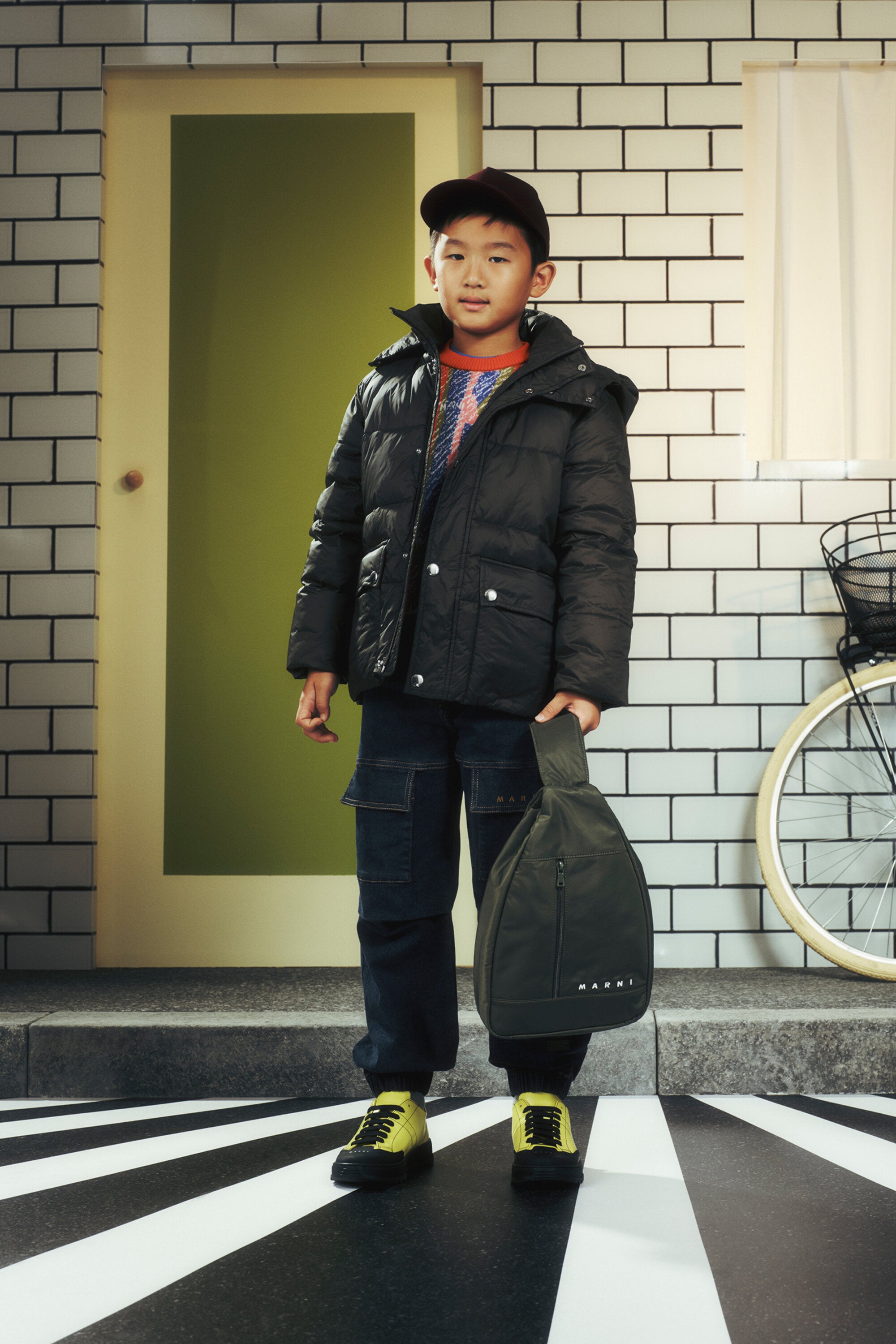 MARNI ダークグレー フード付きジャケット　36 MARNI ダークグレー フード付きジャケット 36