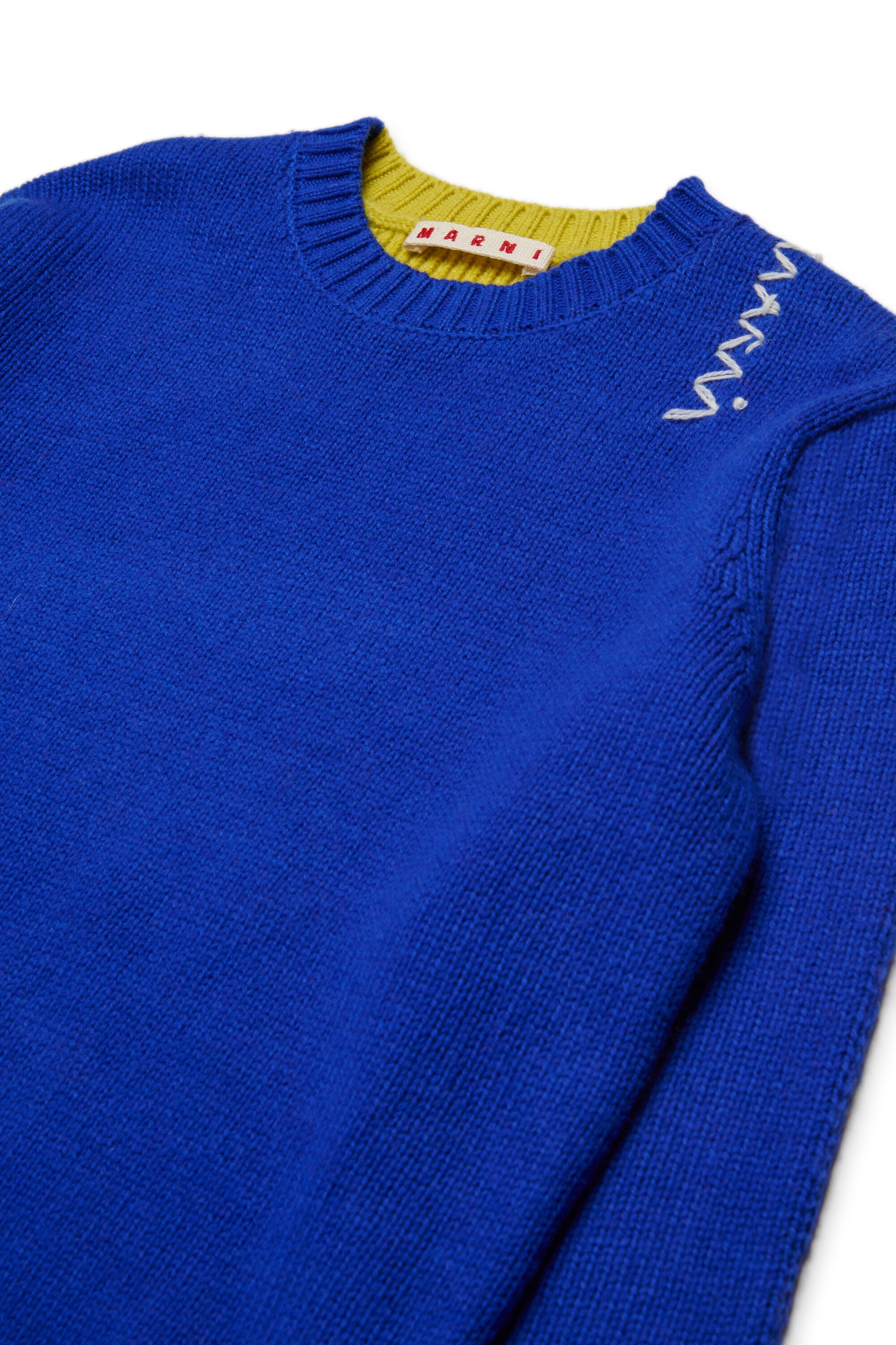 Colorblock wool blend pullover