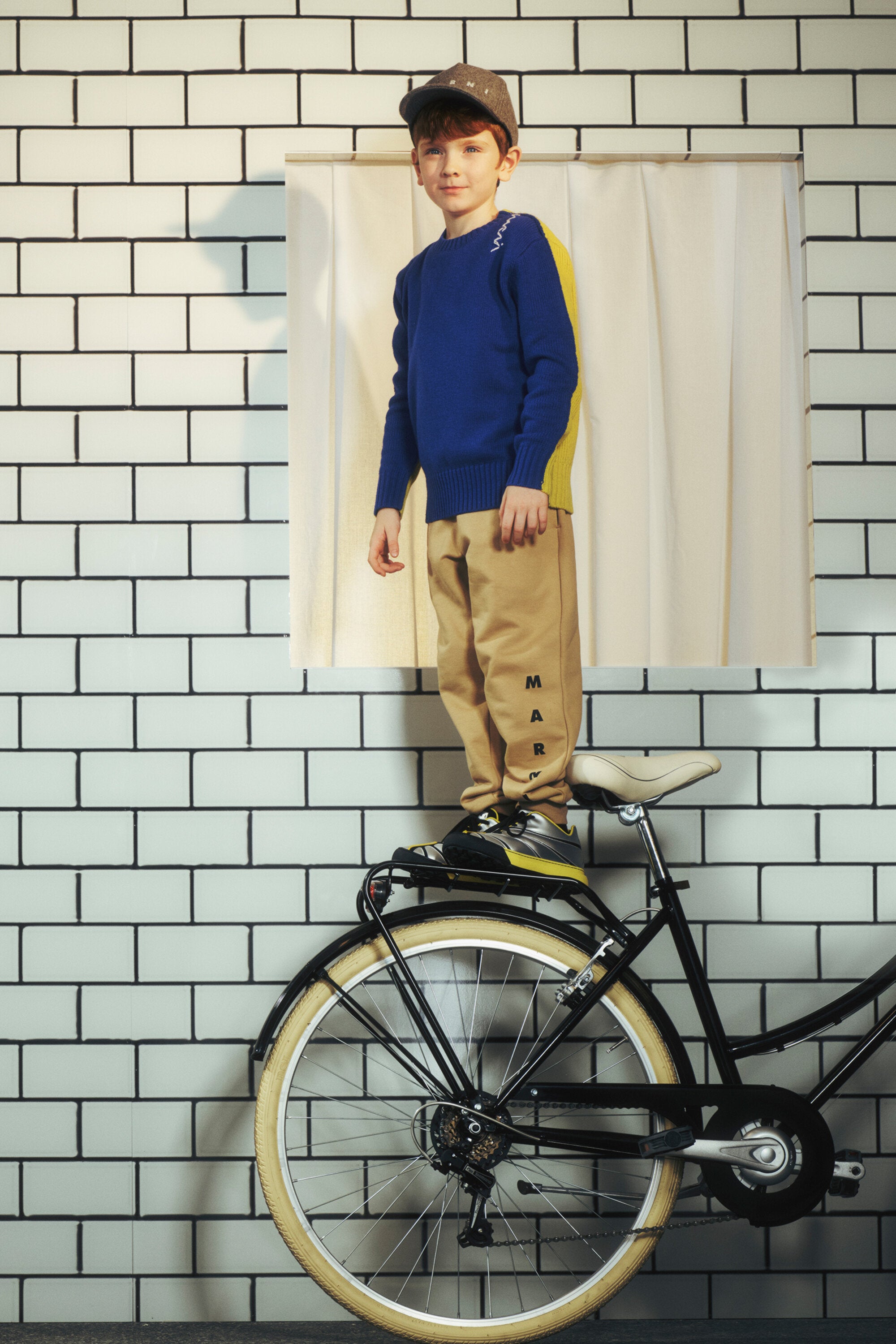 Colorblock wool blend pullover