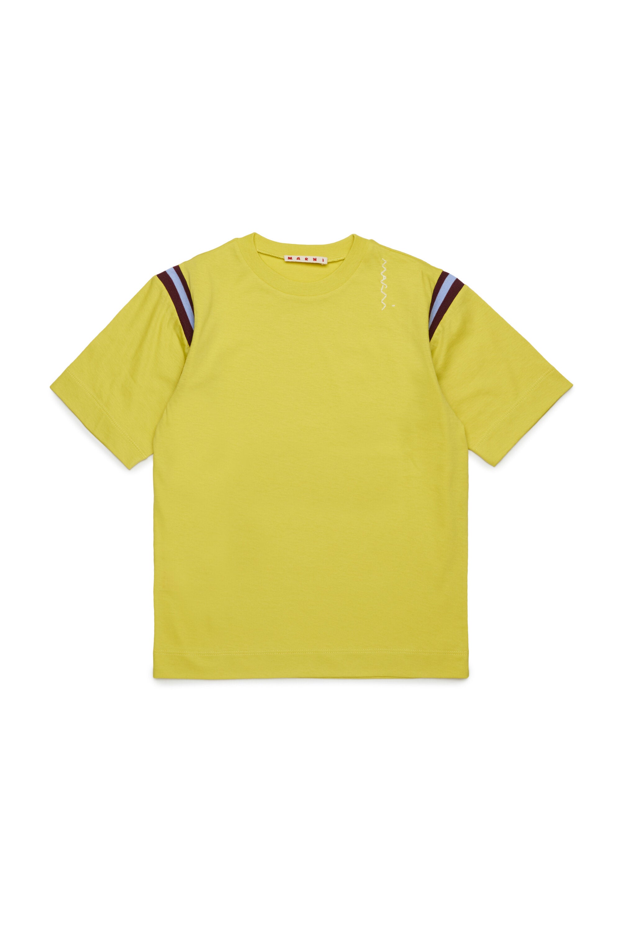 Jersey T-shirt with striped armholes