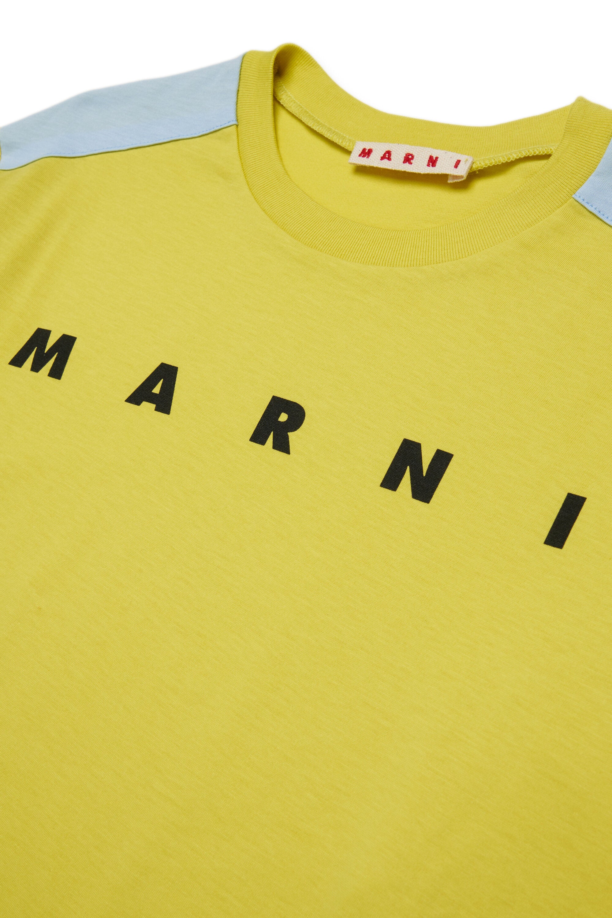 長袖カラーブロック・ジャージーTシャツ