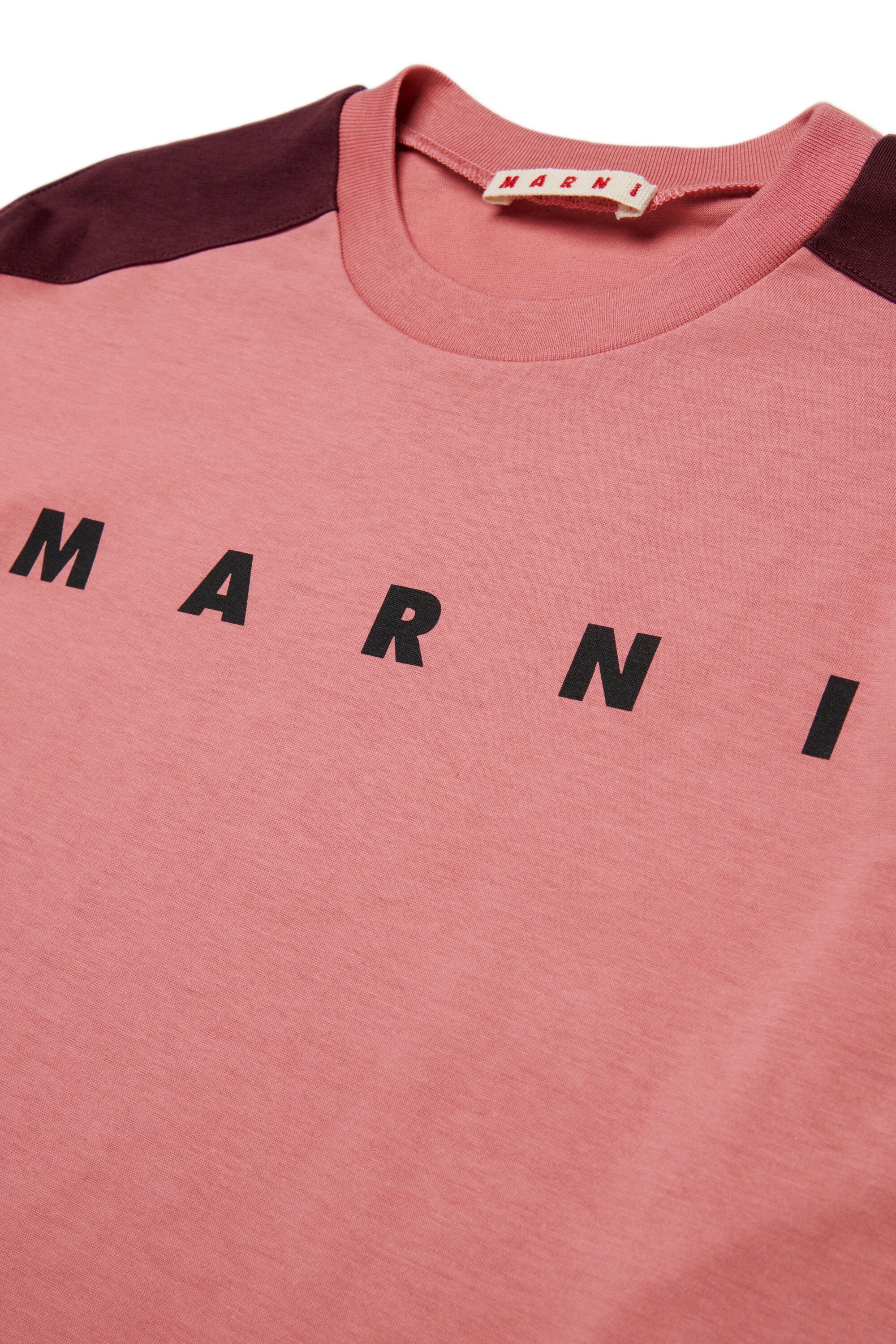 長袖カラーブロック・ジャージーTシャツ