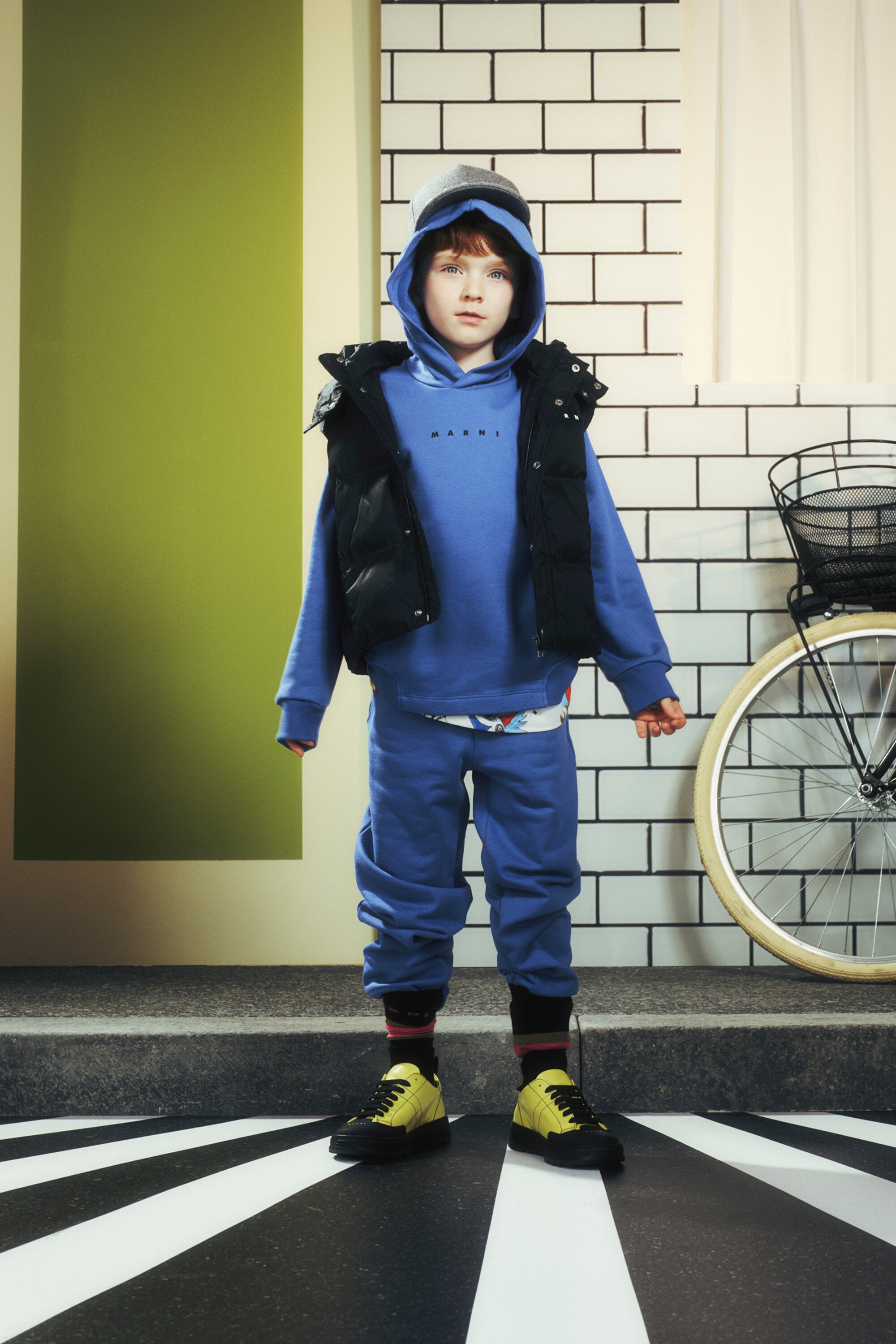 Marniロゴ入りフード付きスウェットシャツ