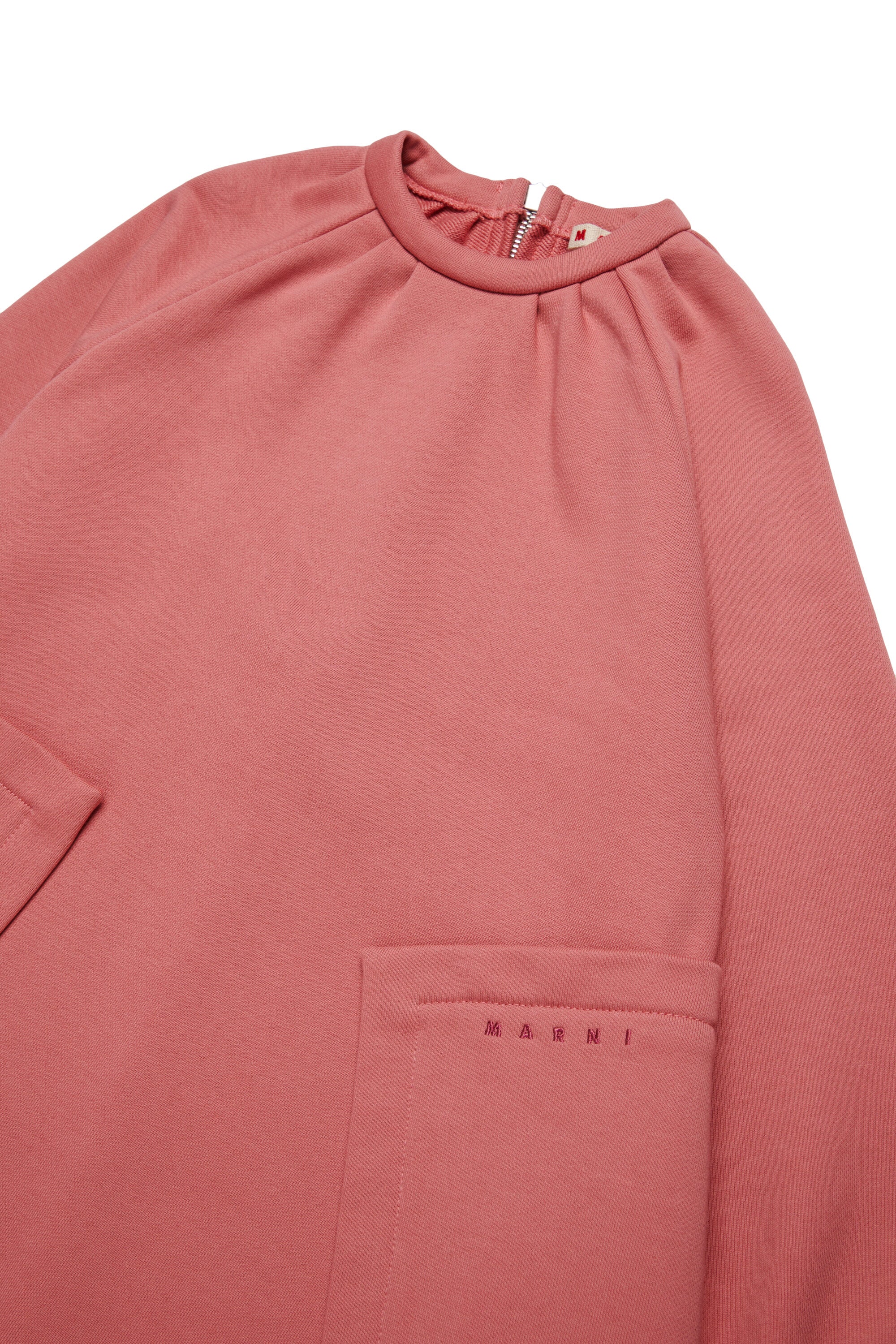 パッチポケット付きミニフリースドレス