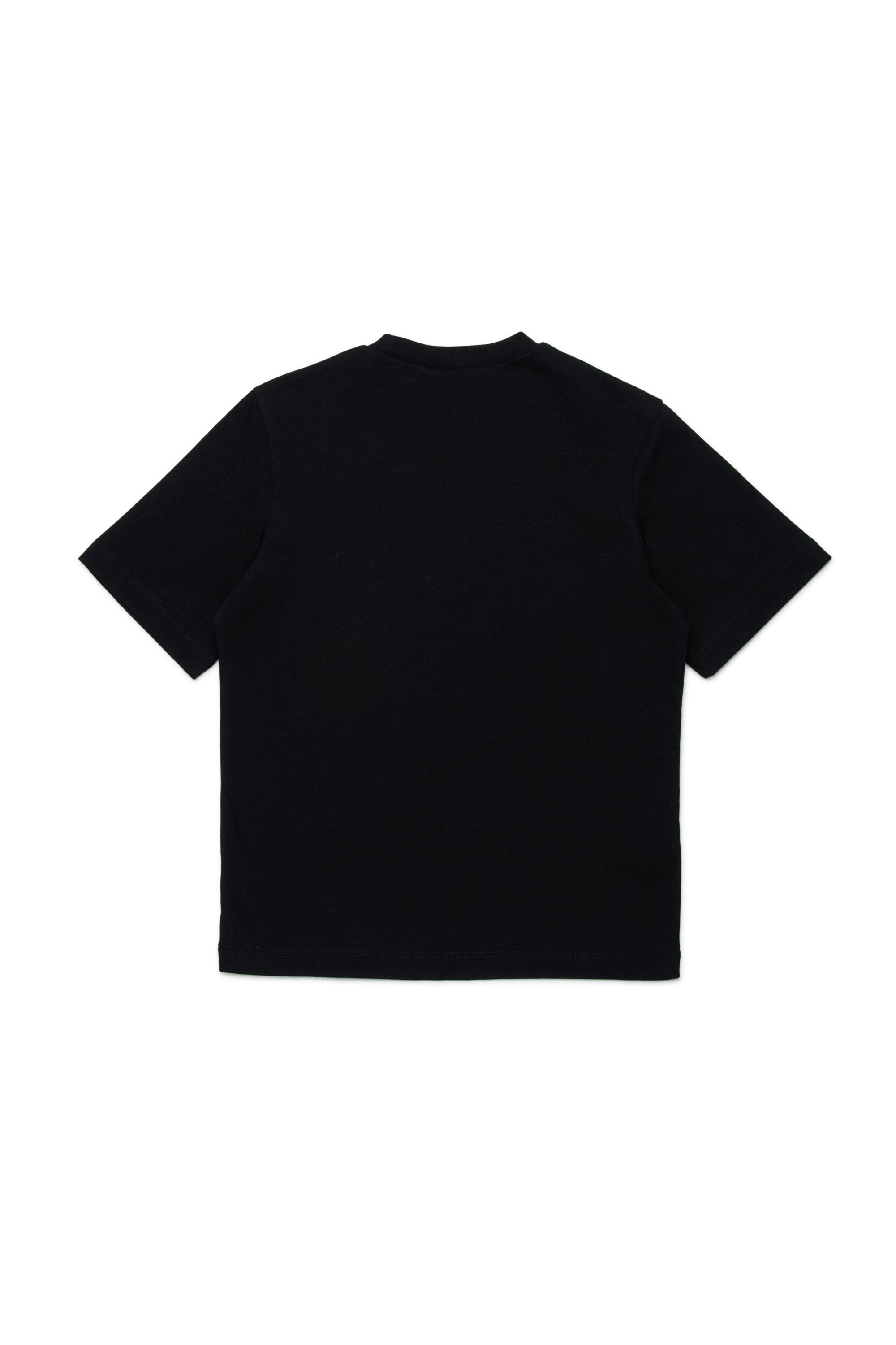 花柄パッチ付きジャージーTシャツ