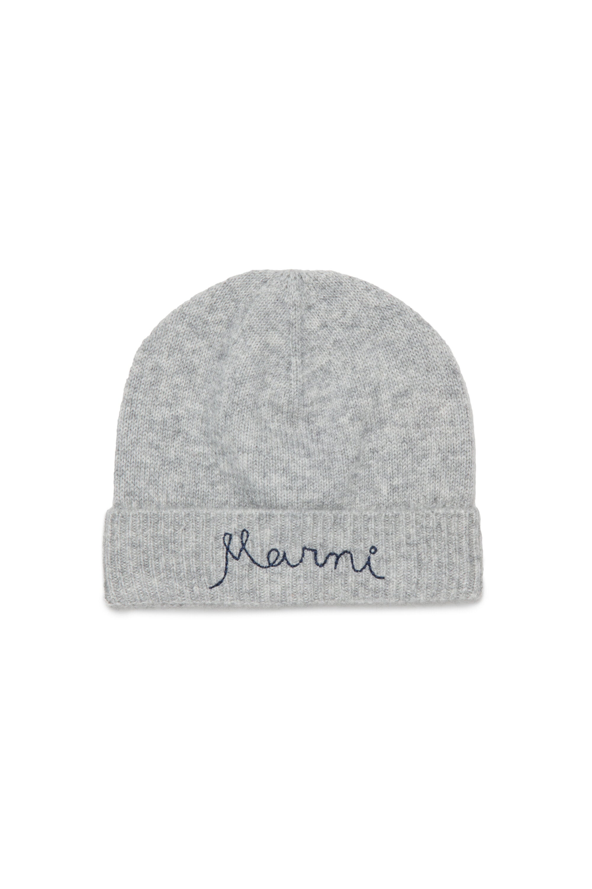Wool and cashmere blend beanie with logo