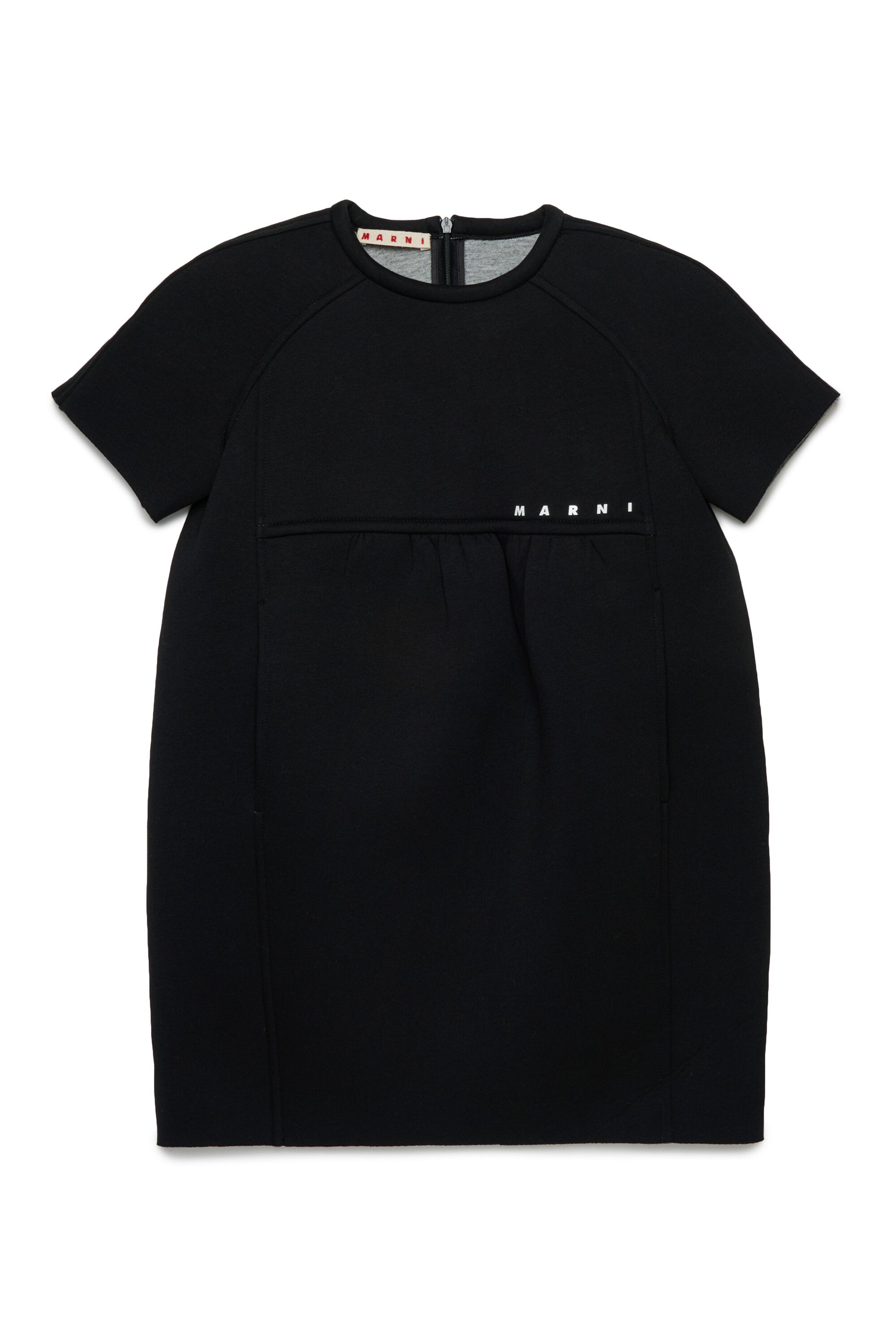 ネオプレン製卵型ミニドレス