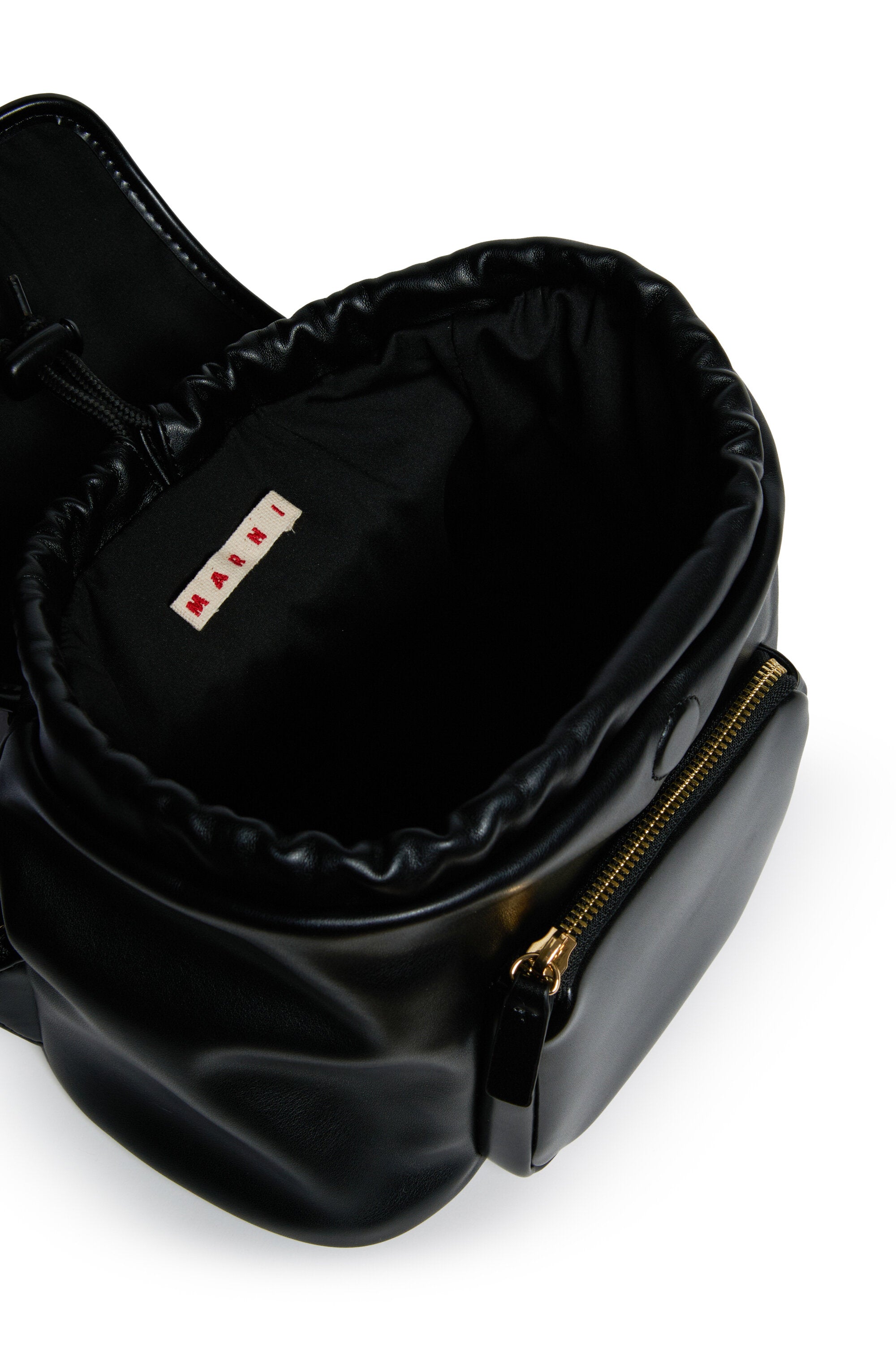 ロゴ入りコーティング生地バックパック