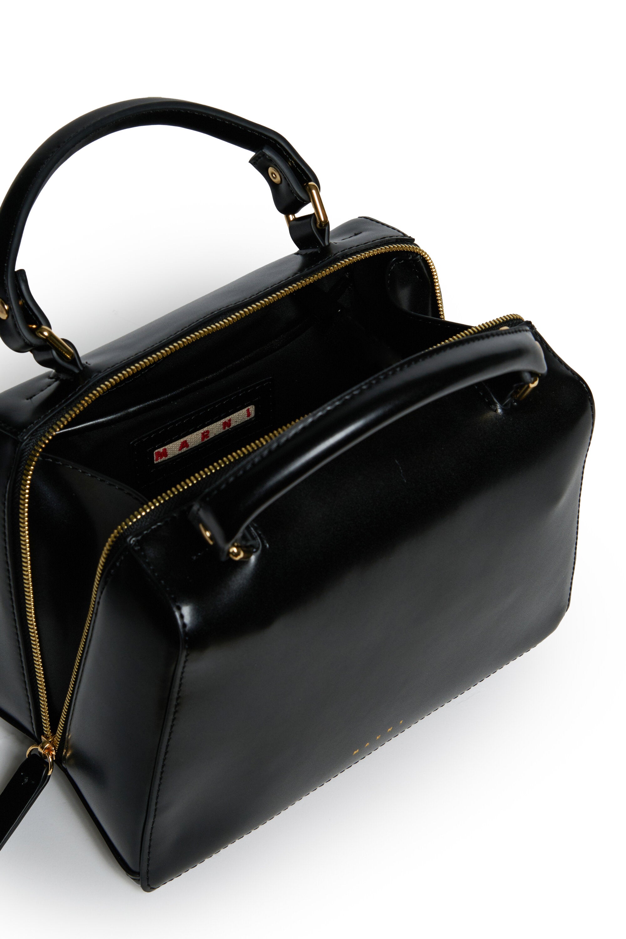 School Bag in coated fabric with shoulder strap