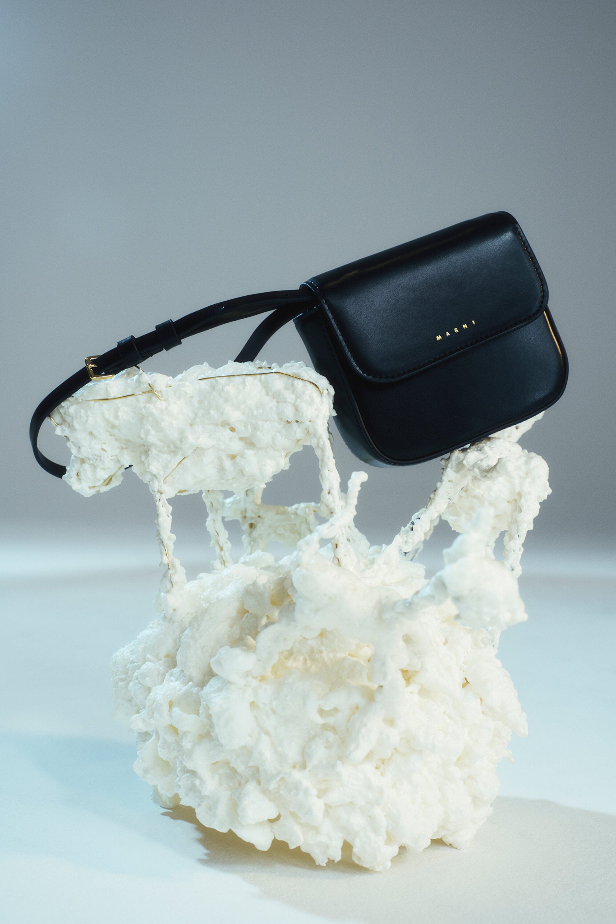 Punk Bag in coated fabric with shoulder strap