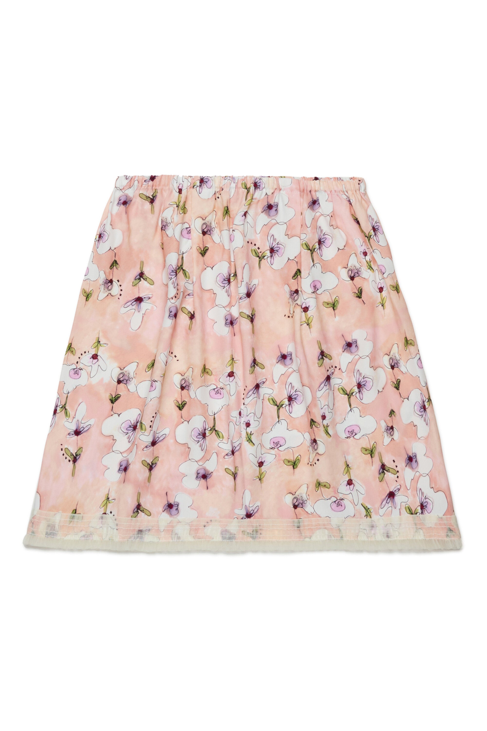 Monet allover satin short skirt