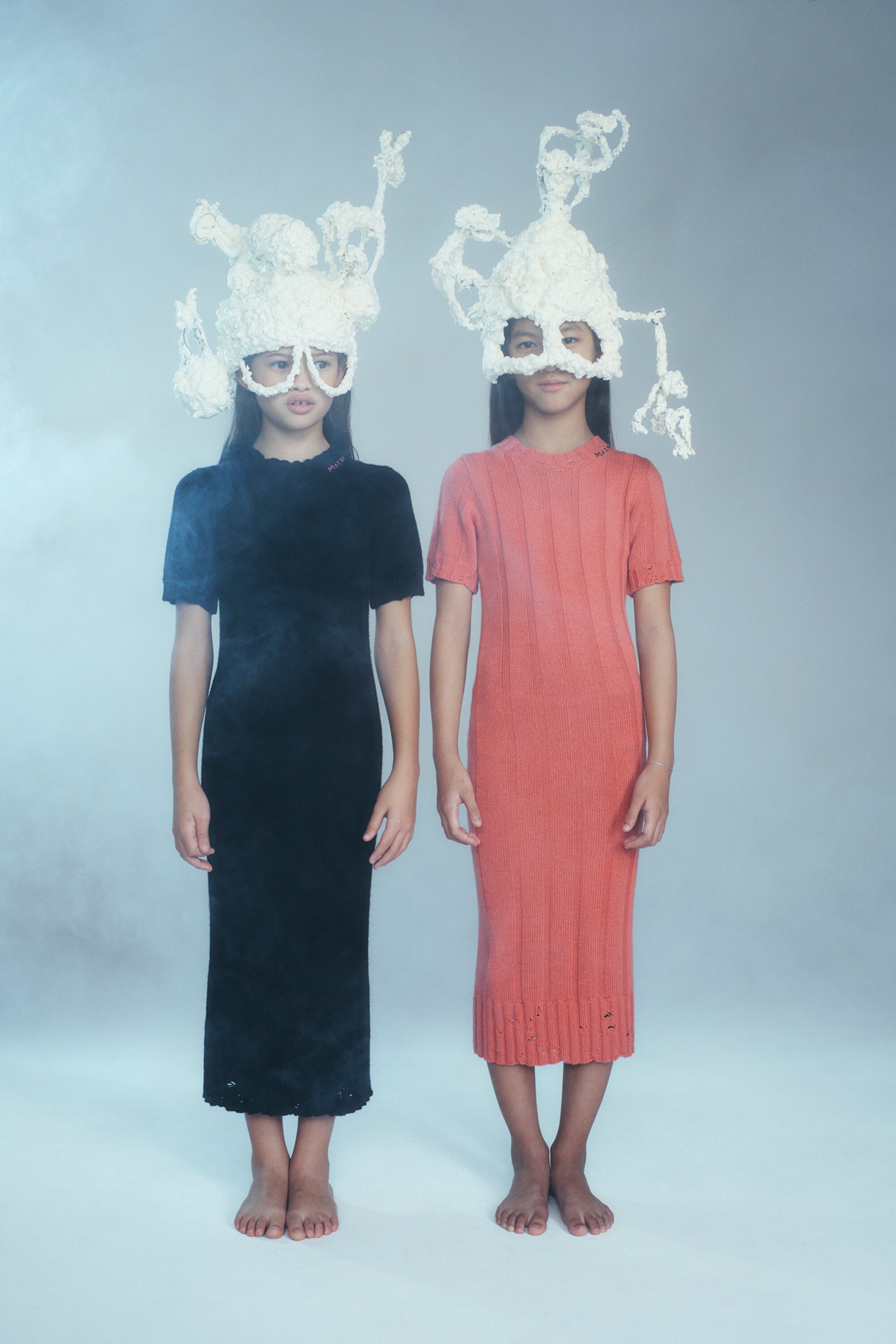 ウール混のロングドレス