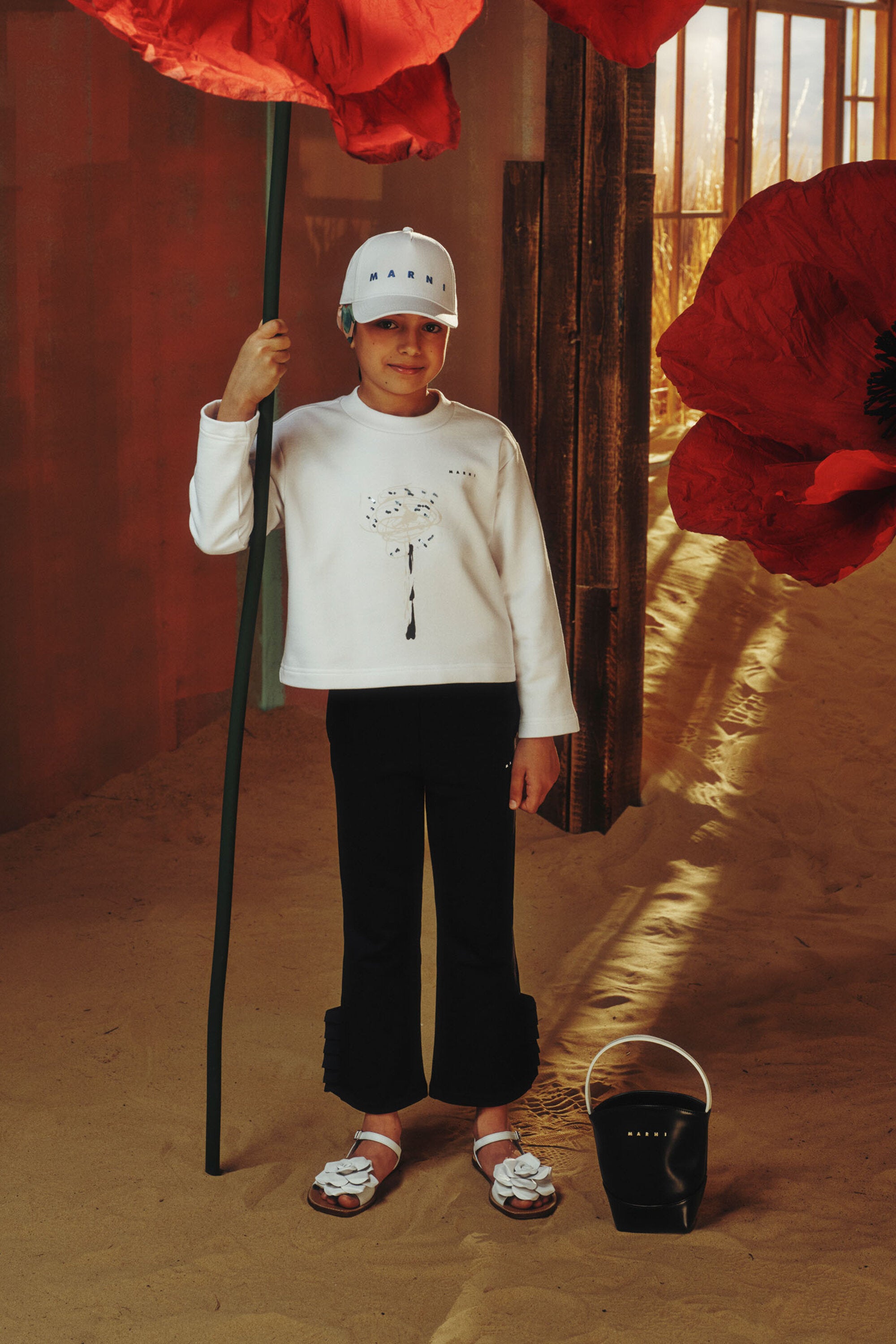 ロゴ入りギャバジン・ベースボール・キャップ