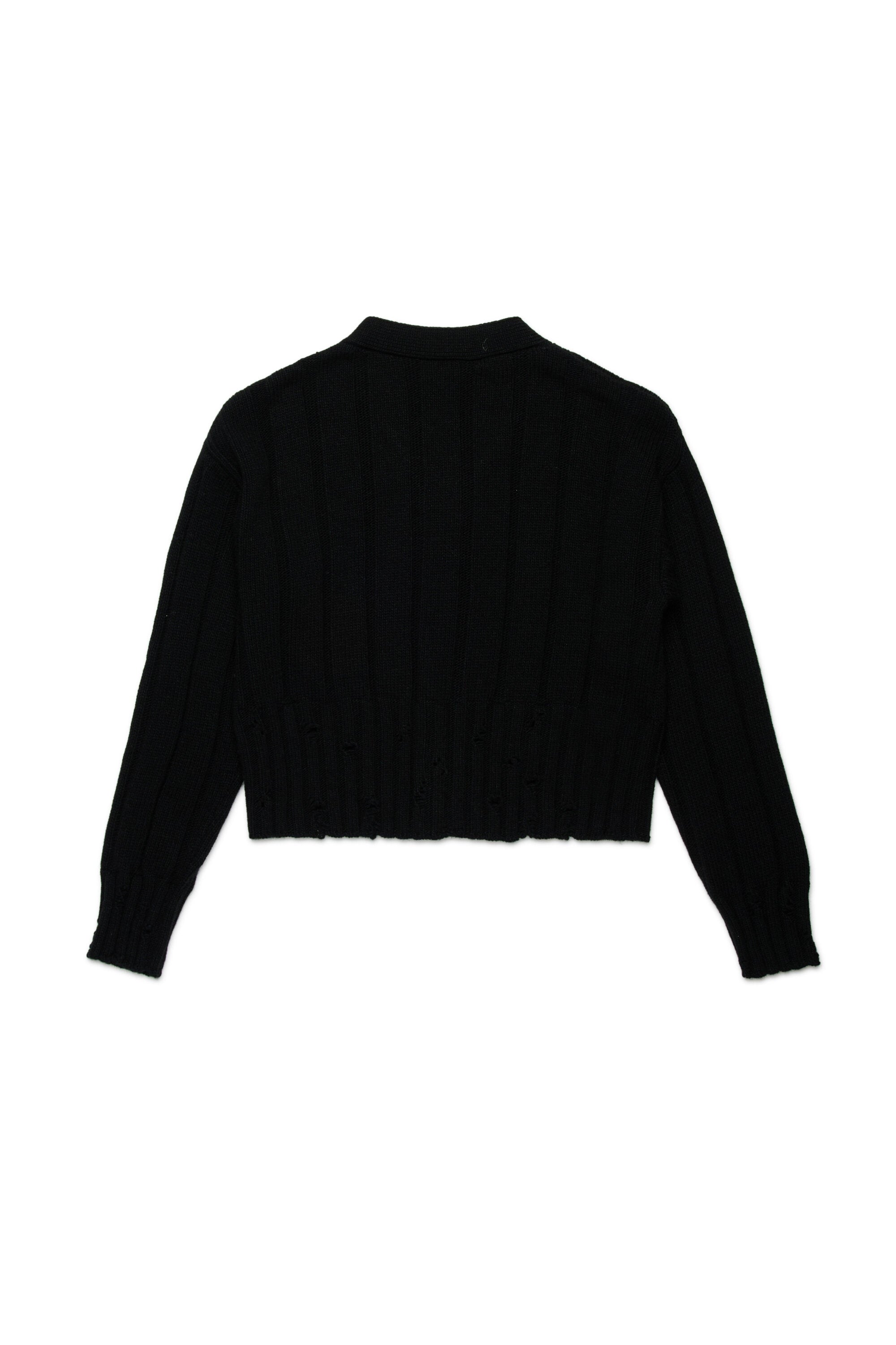 ウール混カーディガン