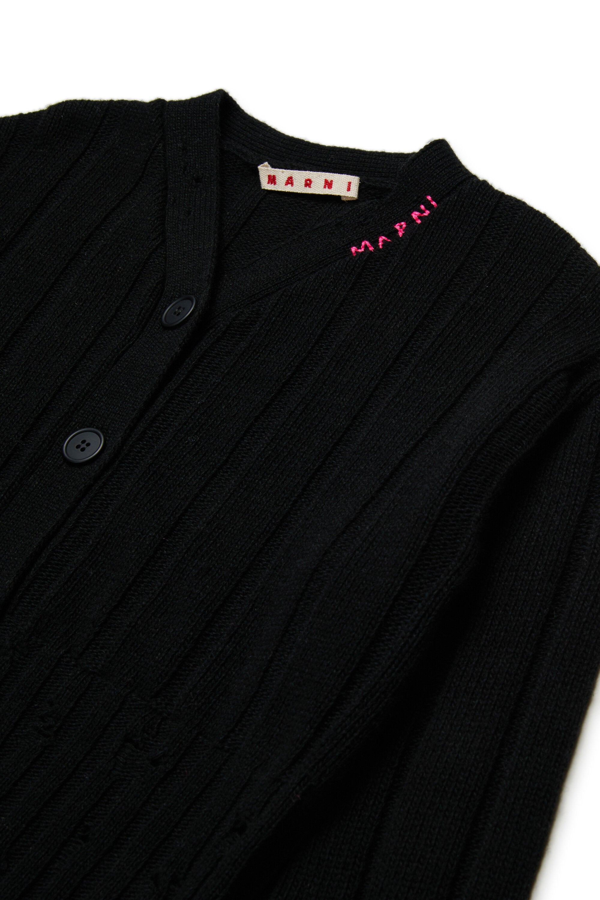 ウール混カーディガン