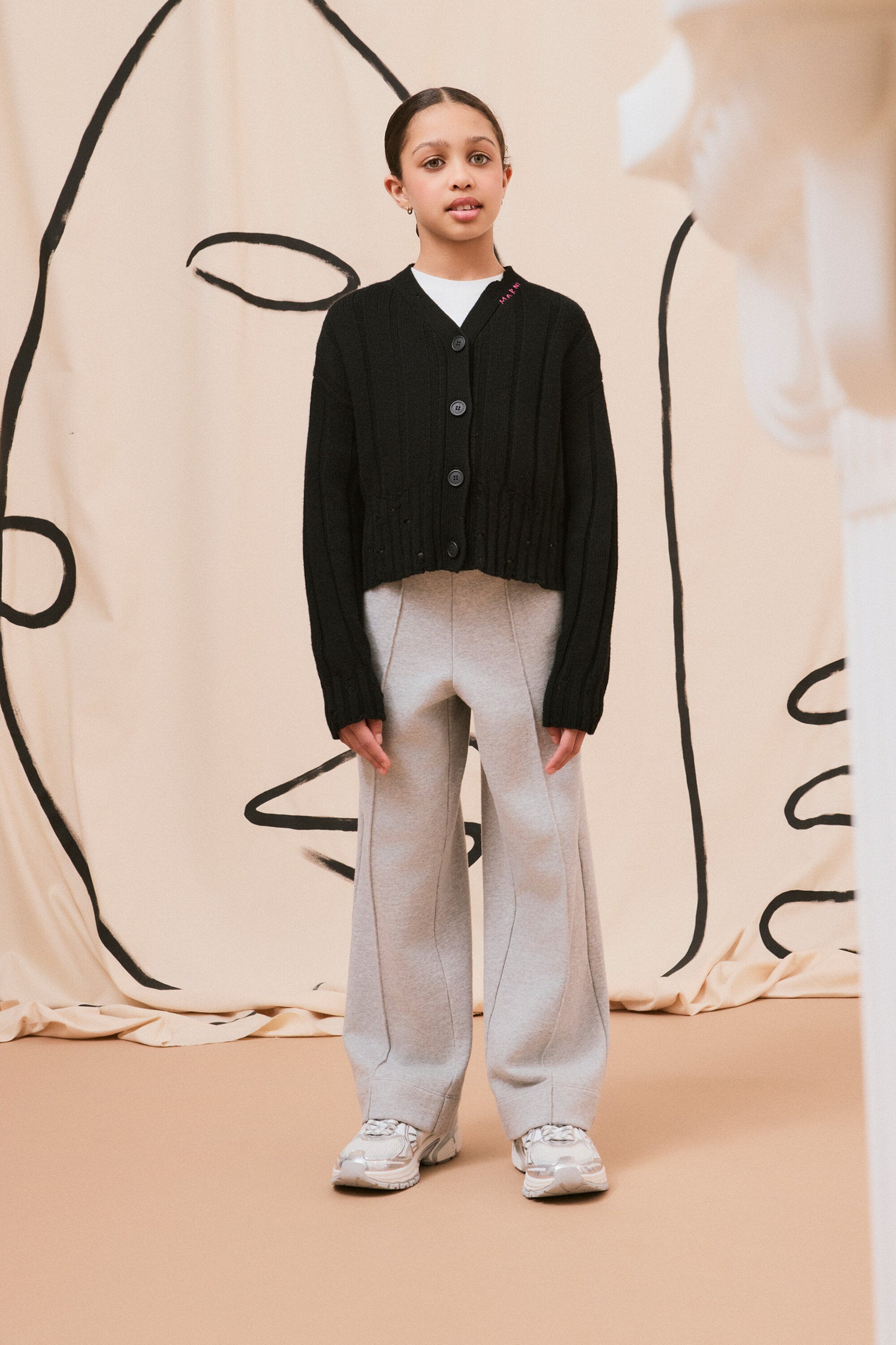 ウール混カーディガン