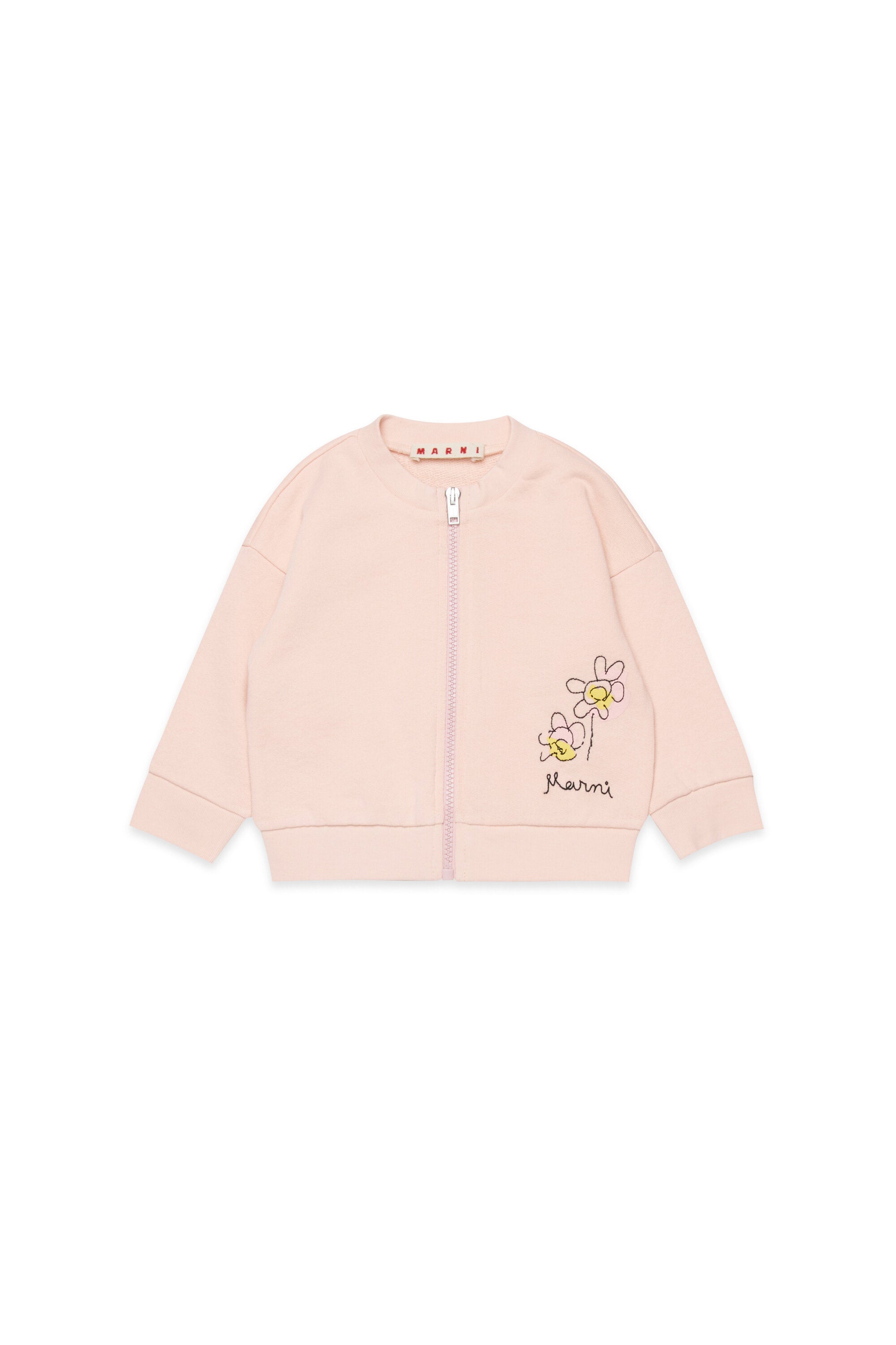 ロゴ入りフルジップスウェット