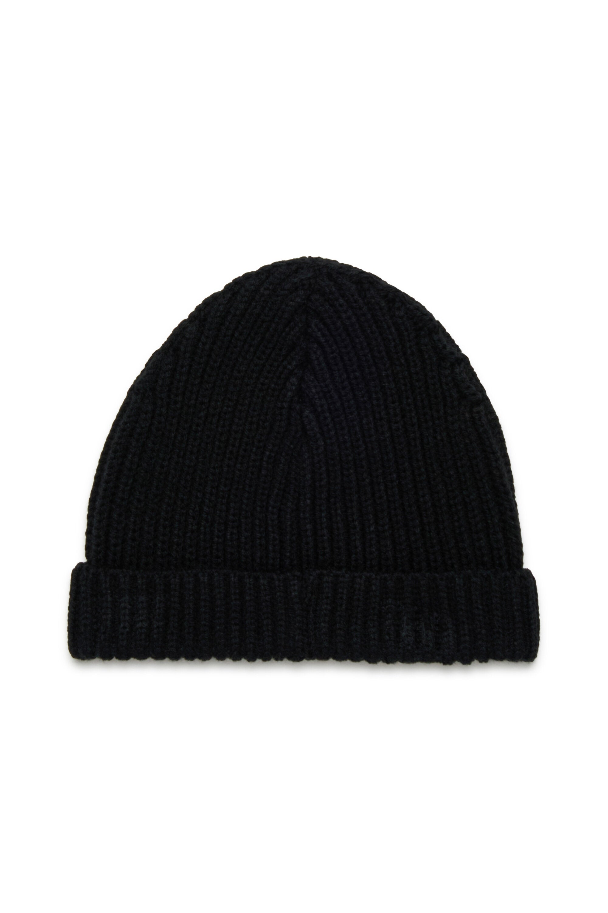 Wool-blend knit beanie