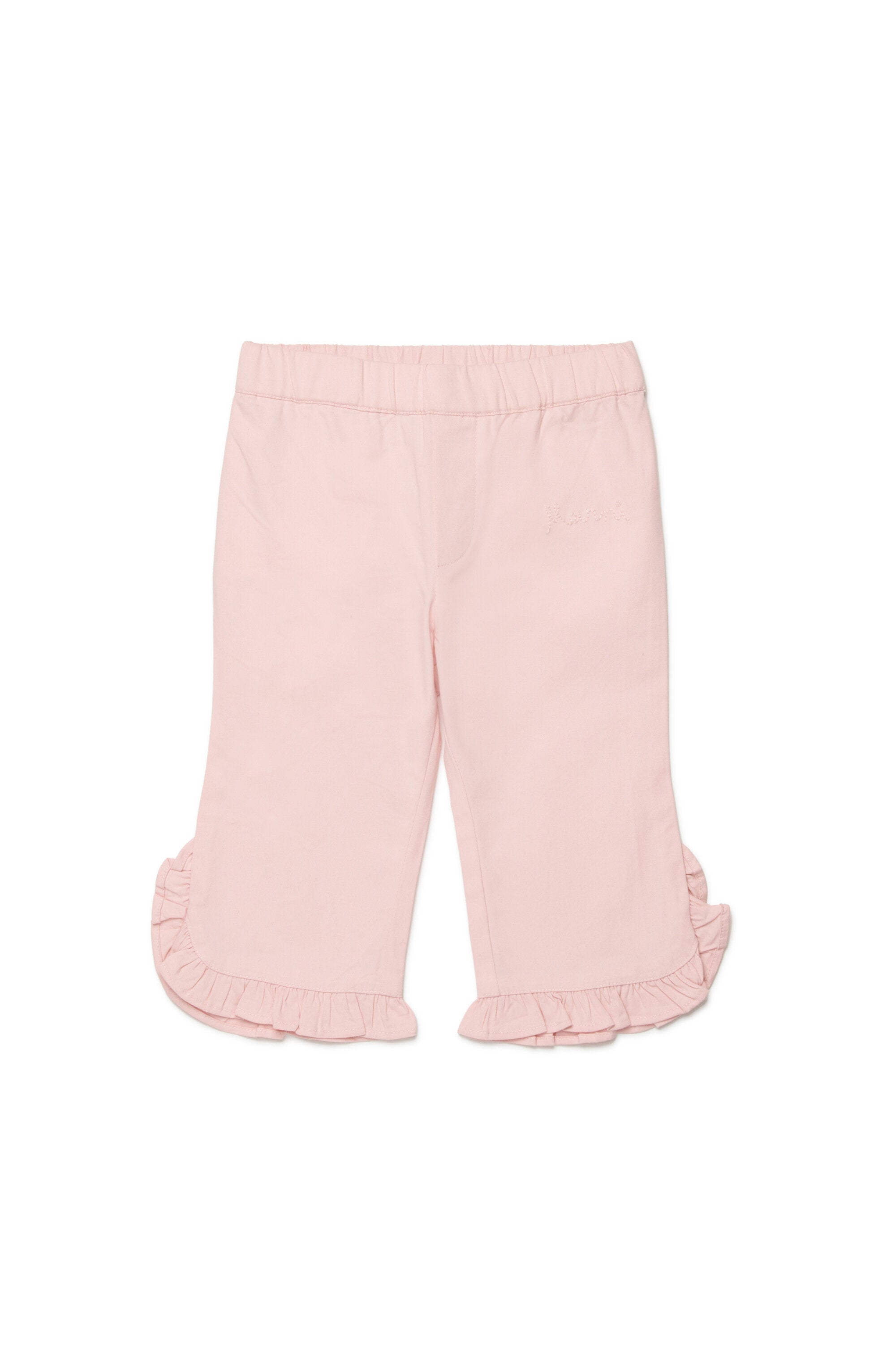 Trousers with ruffle detail