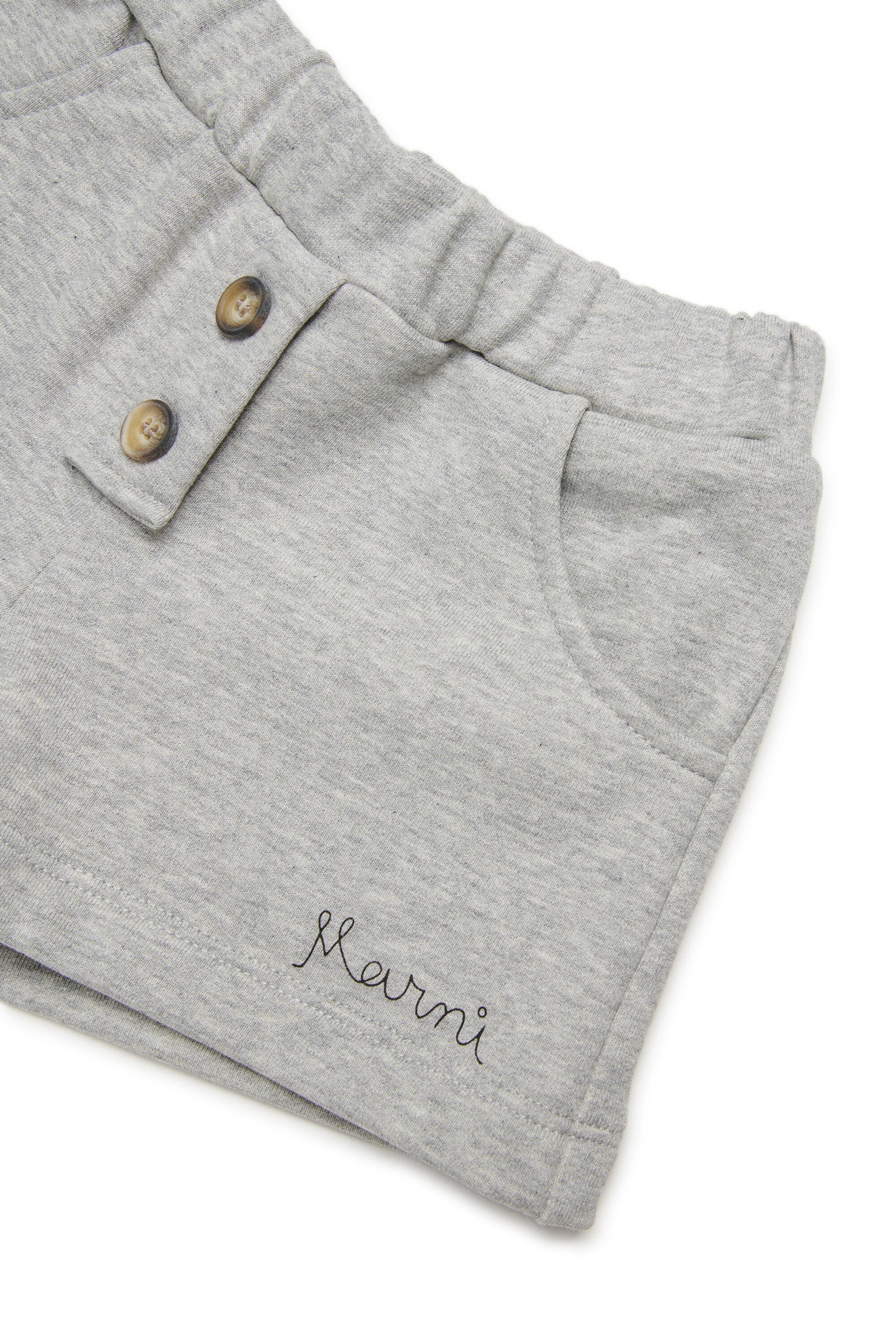 Fleece shorts with logo