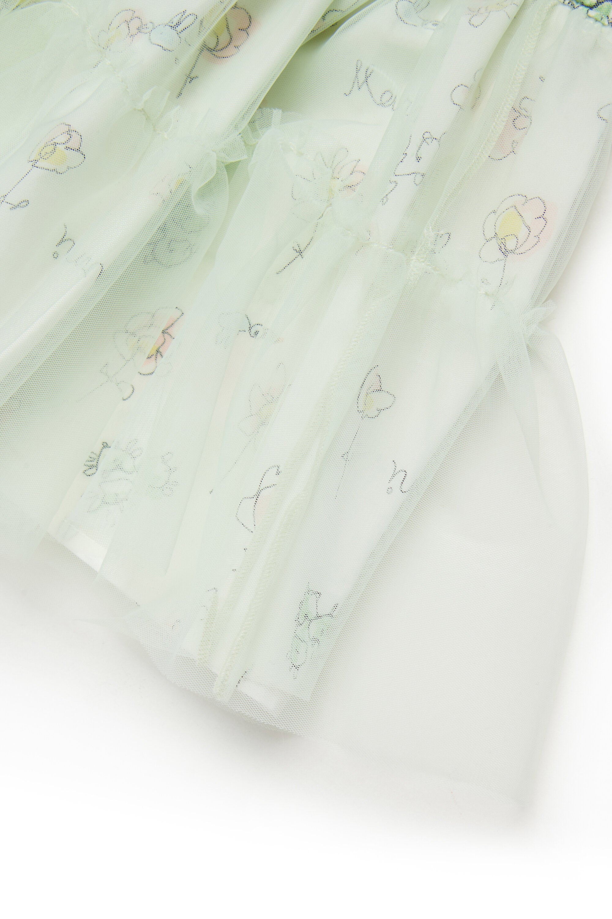 花柄チュールスカート