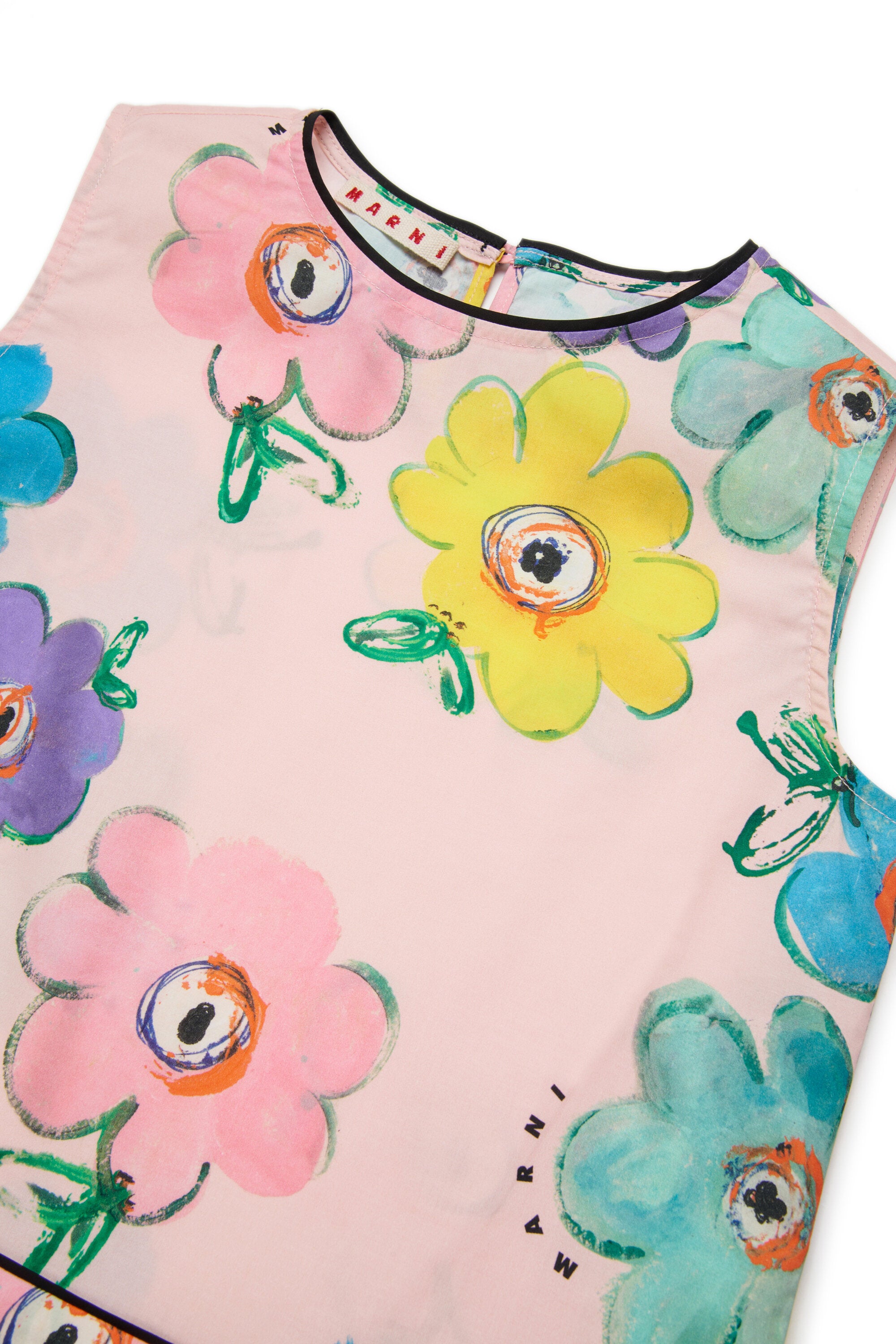 ノースリーブ花柄シャツ