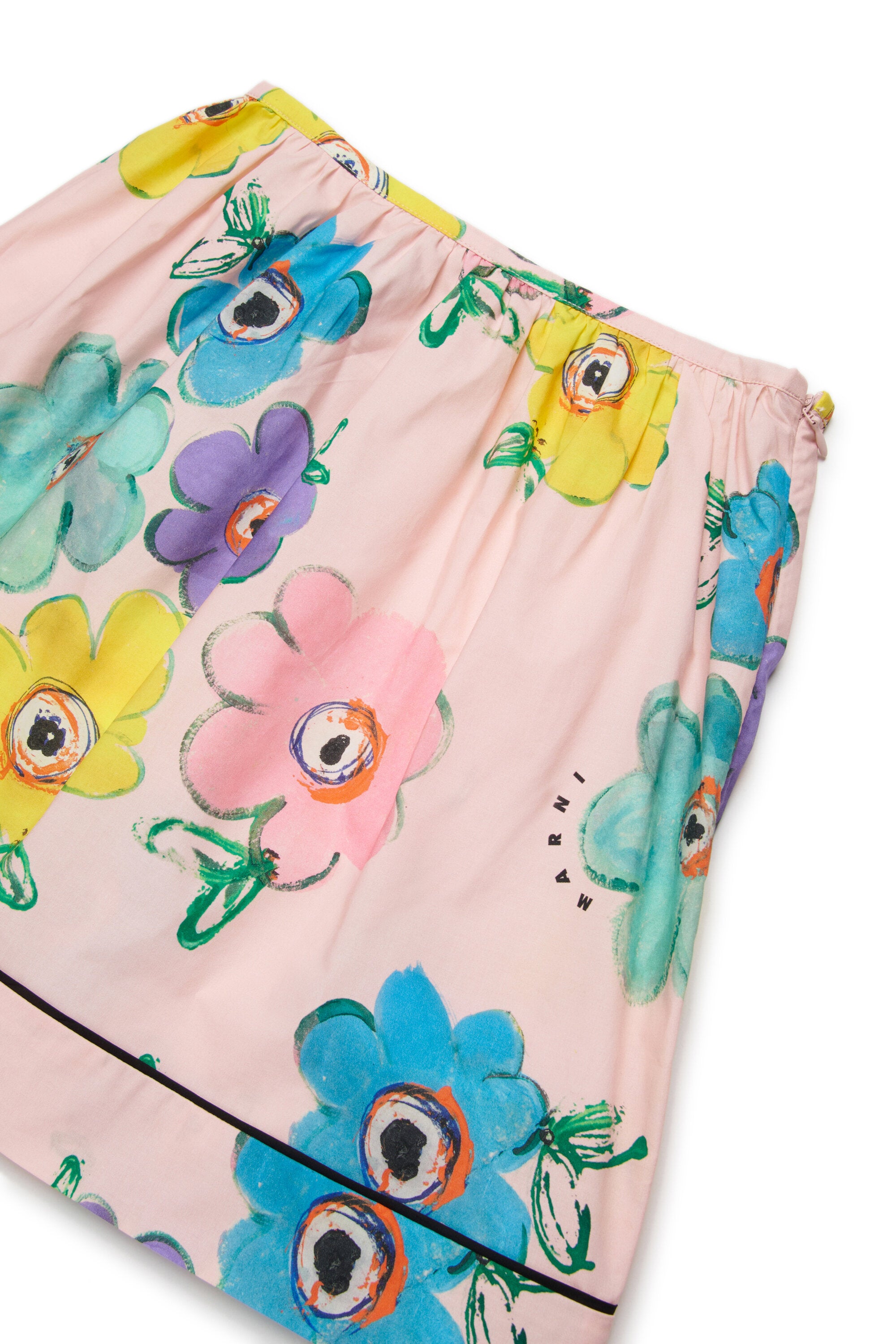Floral skirt with logo
