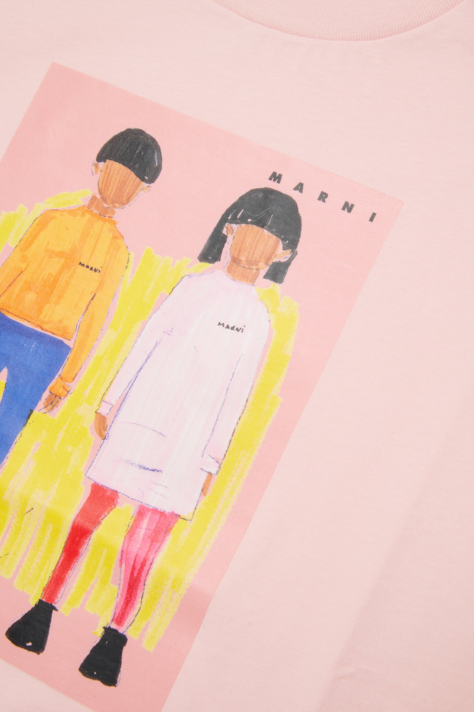 イラストプリント入りフロントTシャツ