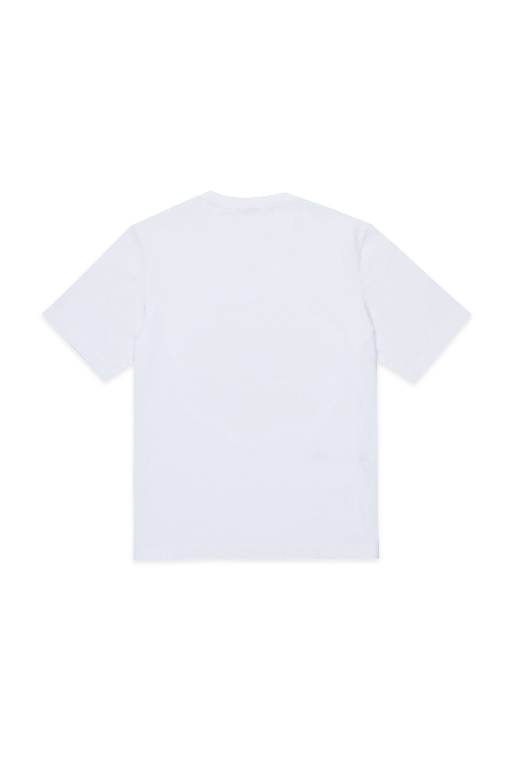 T-shirt with appliqué flower and logo
