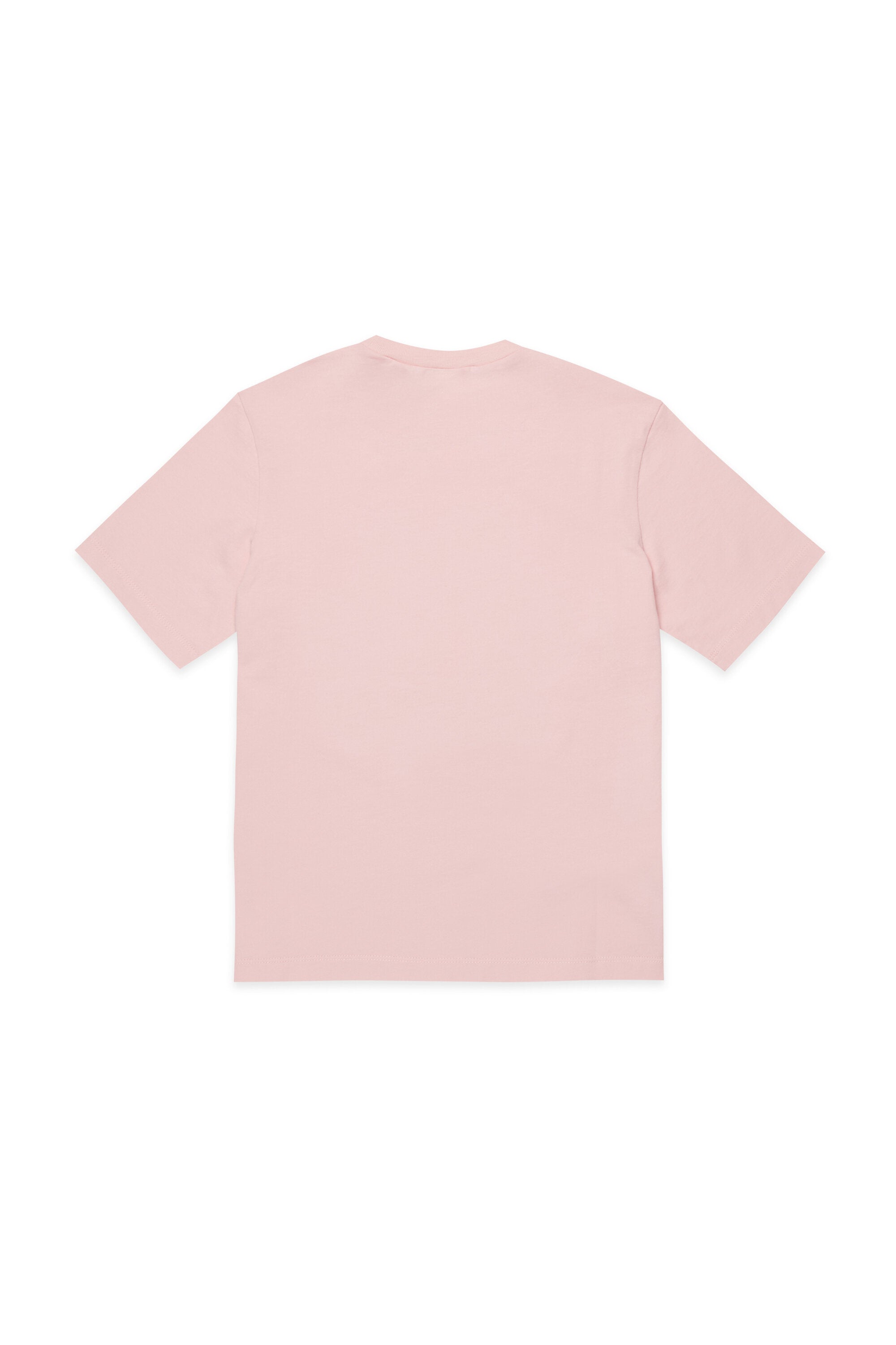 フラワーアップリケ付きロゴTシャツ