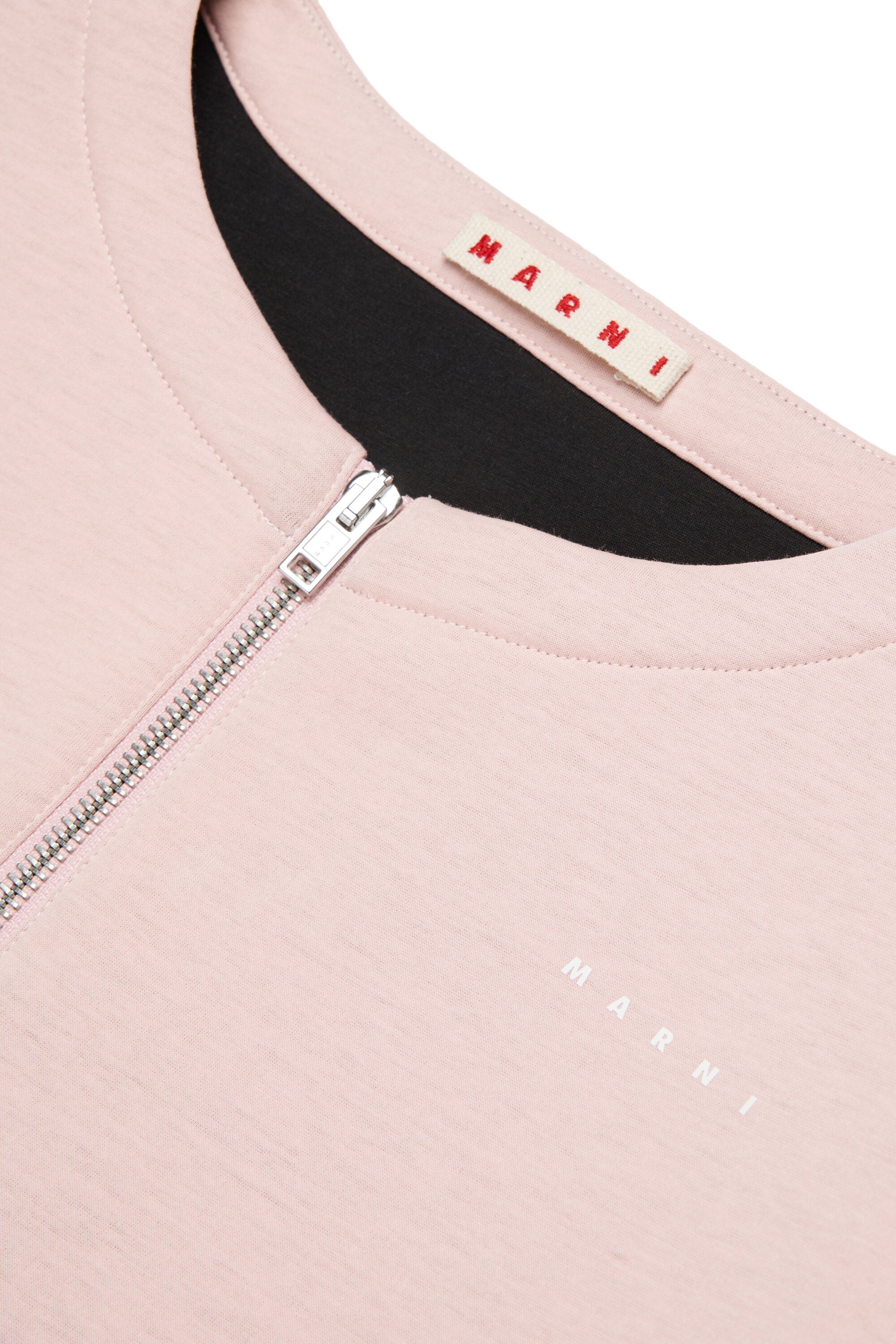 Short jacket with printed logo